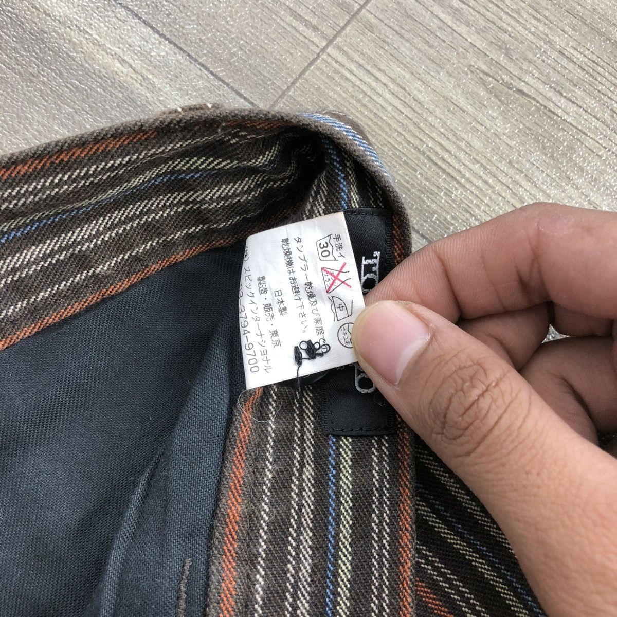 If Six Was Nine × Japanese Brand × Tornado Mart 2000s Tornado Mart Stripped Line Button GOA LGB Flared Jeans Size US 31 - 12 Thumbnail