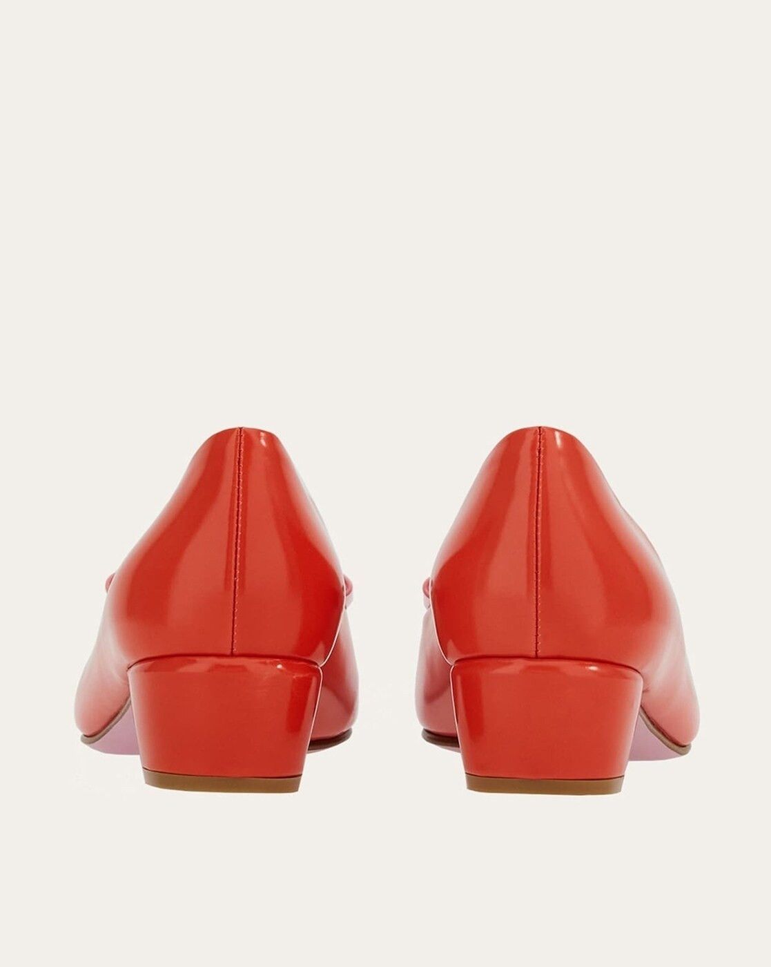 Salvatore Ferragamo o1s1rm0724 Vara Bow Pumps in Light Pink/Red Size US 8.5 / IT 38.5 - 2 Thumbnail