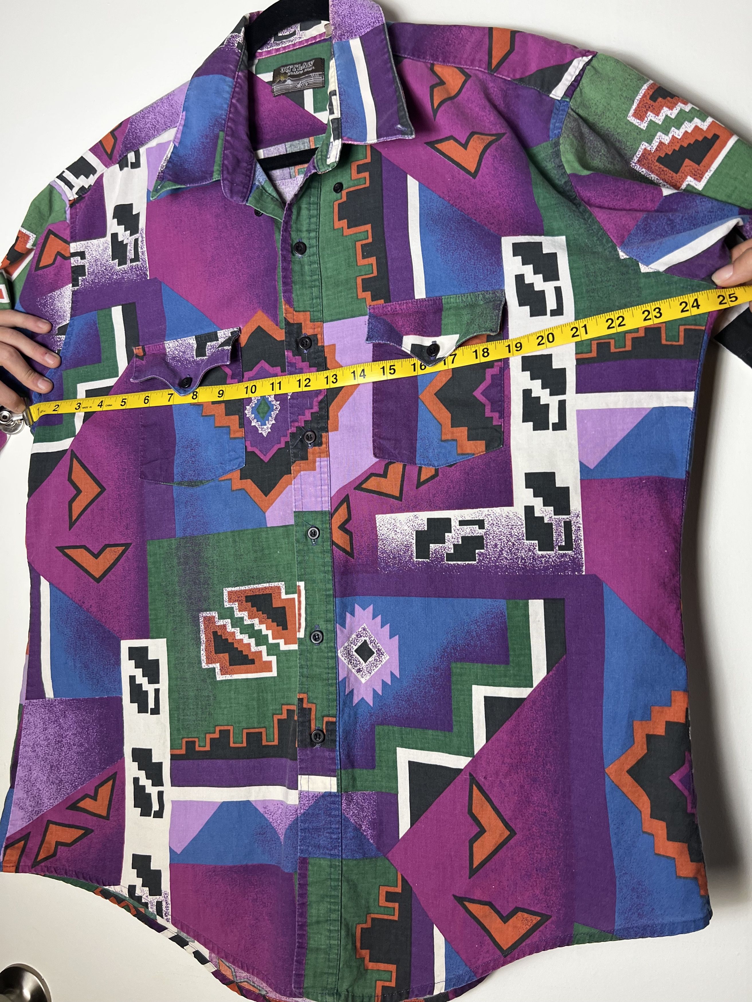 Vintage Vintage Outlaw Western Wear Native American Aztec Button Up Size US L / EU 52-54 / 3 - 10 Thumbnail