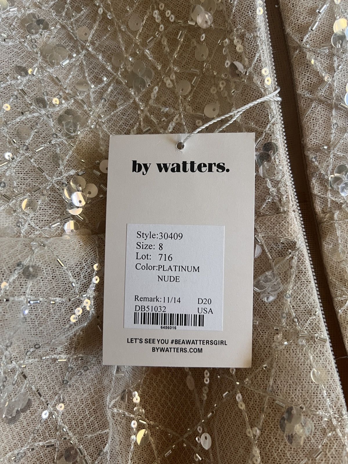 Other By Watters Sparkler Long Sleeve Sparkly Dress size 8 Size M / US 6-8 / IT 42-44 - 3 Thumbnail