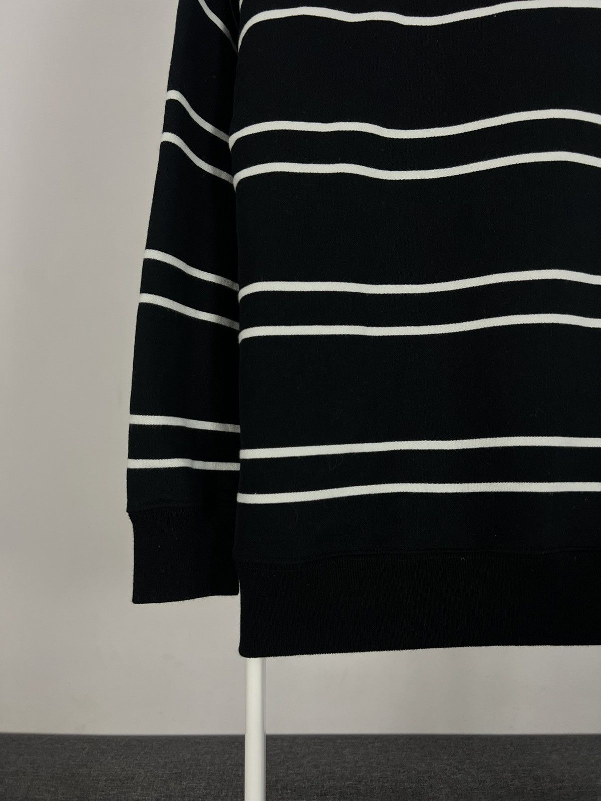 Designer × Saint Laurent Paris × Yves Saint Laurent Saint Laurent Striped Cotton Hoodie Size US L / EU 52-54 / 3 - 11 Thumbnail