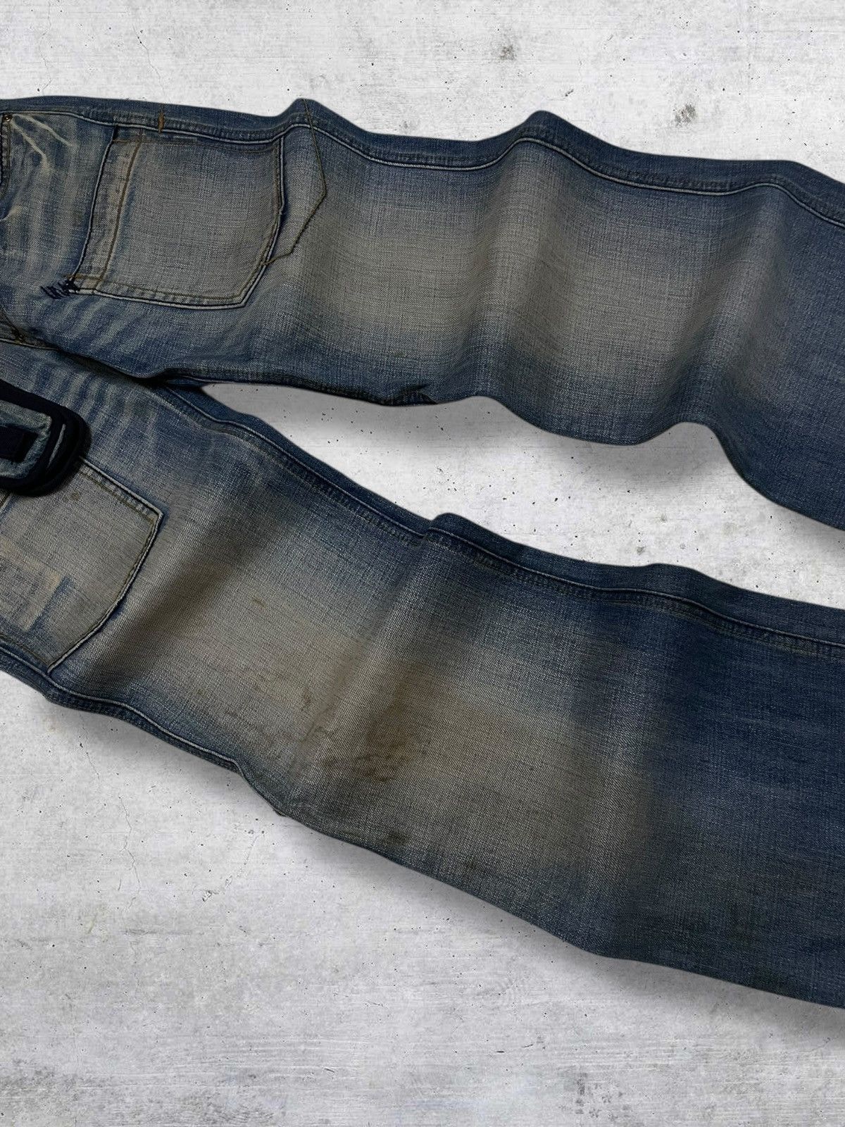 GOA VINTAGE LB-03 JAPAN DESIGNER POWER SOUL BAGGY MUDWASH DENIM Size US 28 / EU 44 - 5 Thumbnail
