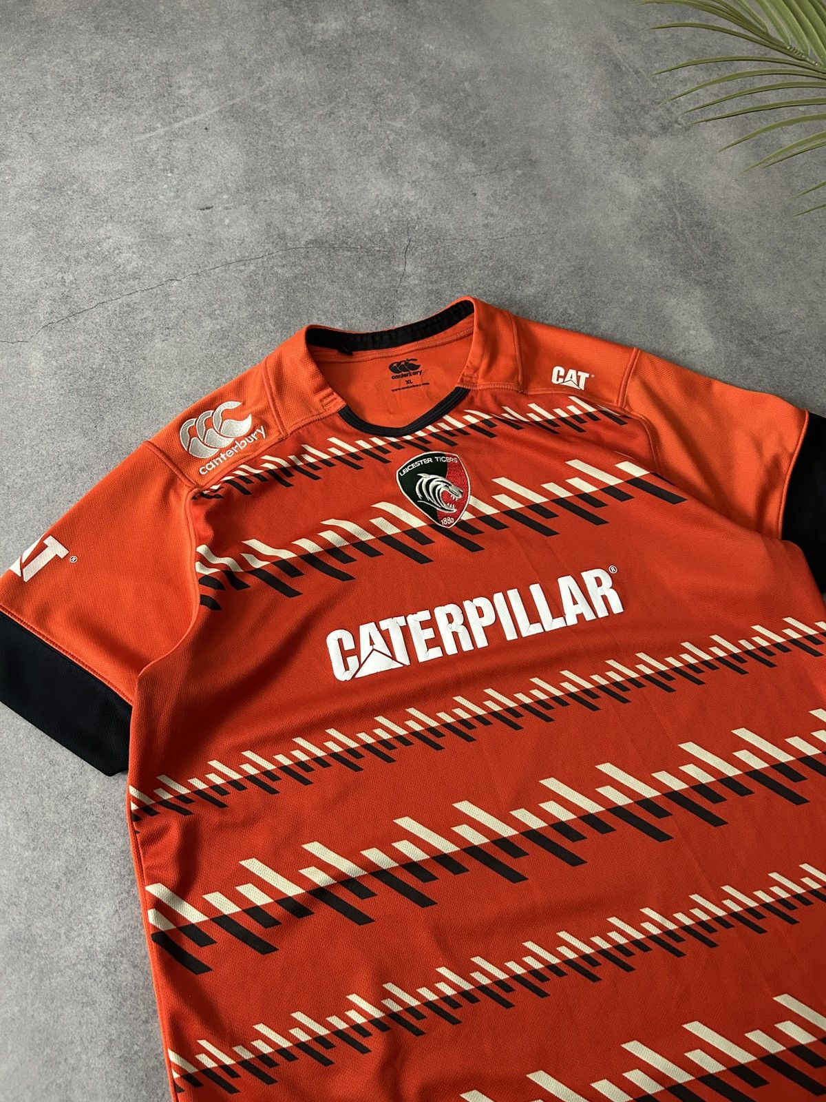 Canterbury of New Zealand Vintage Canterbury X Caterpillar big logo striped jersey Size US XL / EU 56 / 4 - 2 Thumbnail