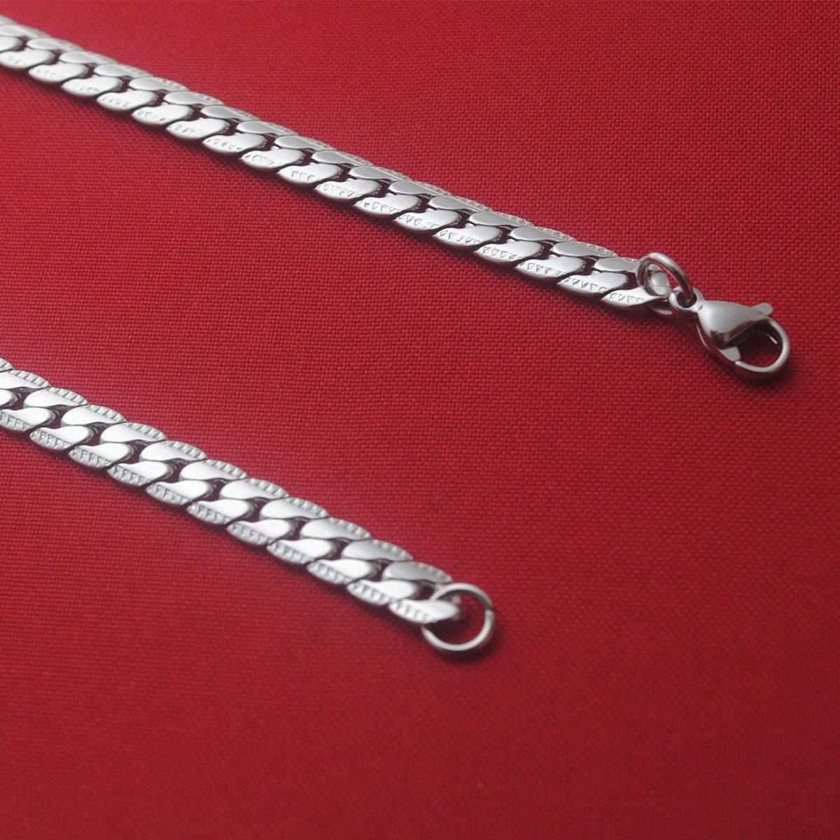 Jewelry Waves Titanium Steel Chain Necklace Size ONE SIZE - 3 Thumbnail