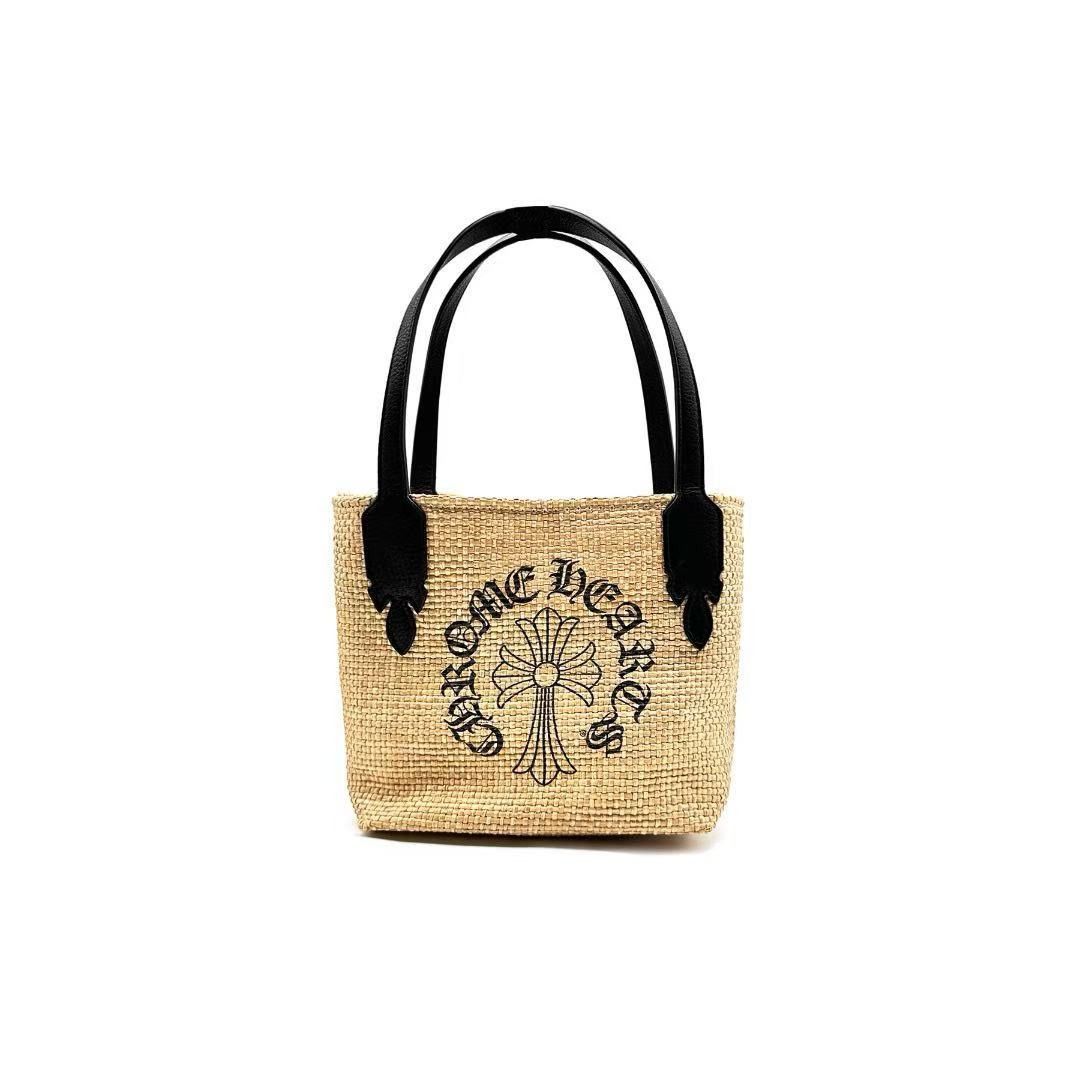 Chrome Hearts Chrome Hearts Straw Beige Cross Logo Small Tote Bag Size ONE SIZE - 1 Thumbnail
