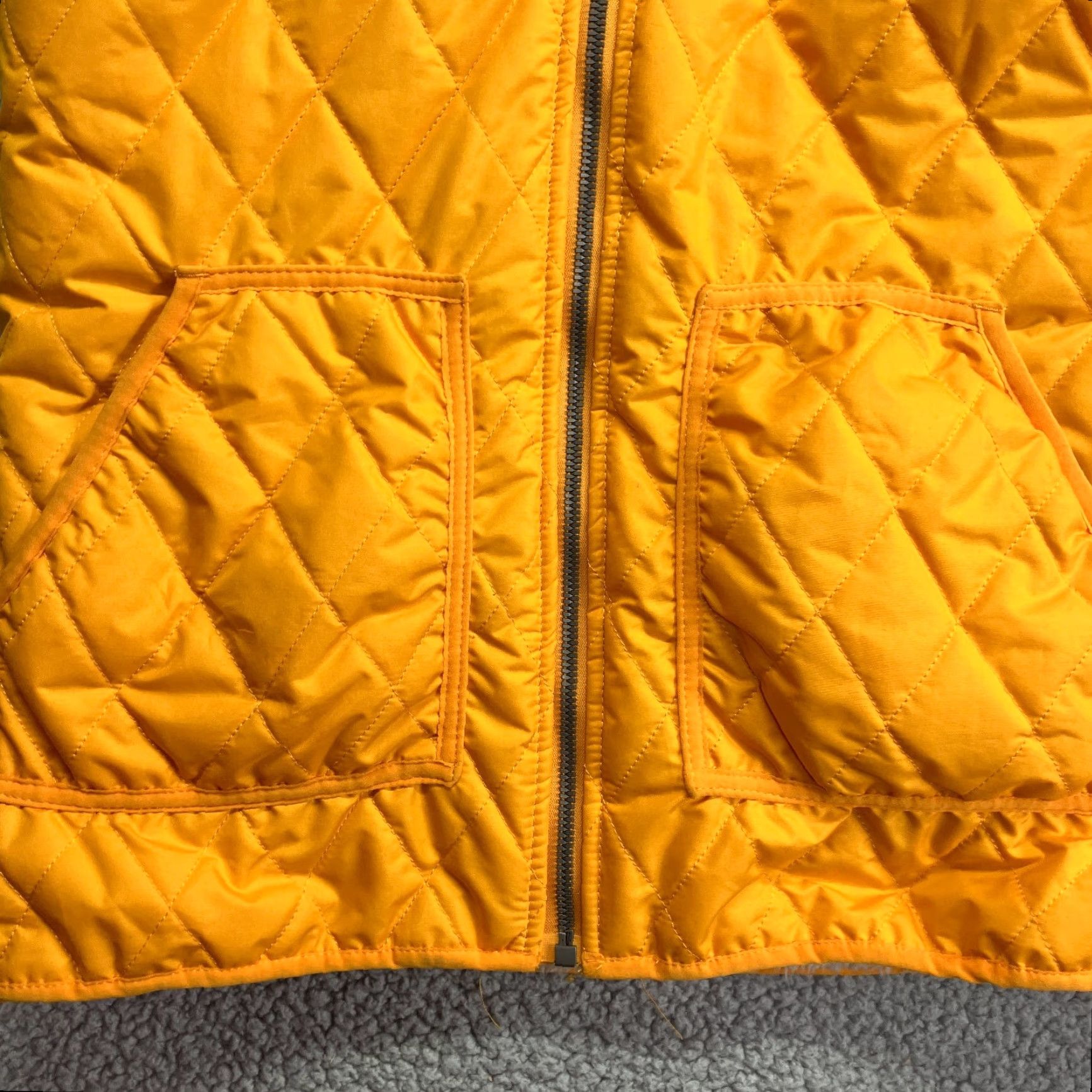 Vintage VINTAGE Iceberg Outfitters Faux Fur Hooded Fleece Lined Puffer Vest Women’s Size M Yellow Hooded Womens Vest Medium Size M / US 6-8 / IT 42-44 - 4 Thumbnail