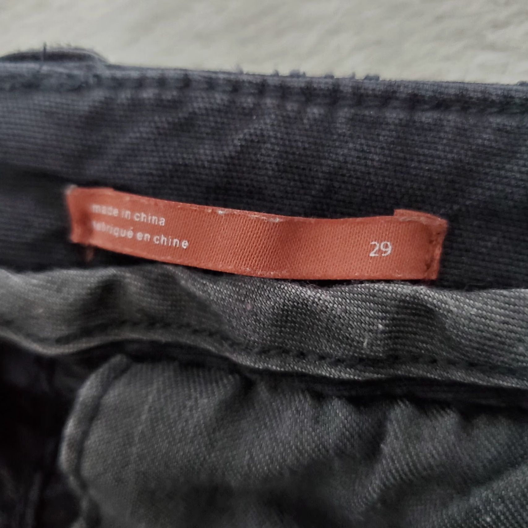 Vintage Pilcro Womens Jeans 29 Black Cargo Distressed Wide Leg Cropped Patch Pockets Size 29" - 4 Thumbnail