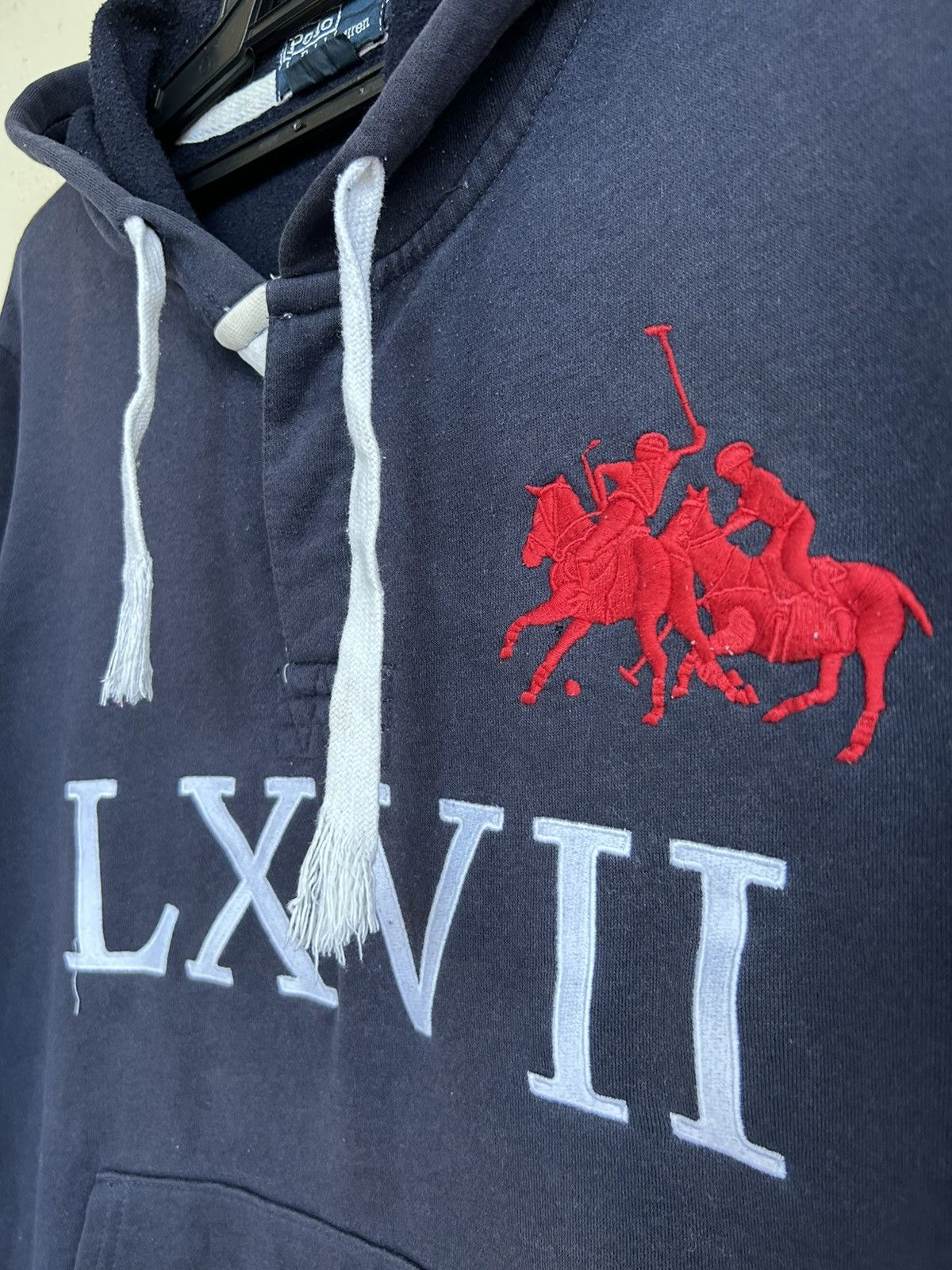 Polo Ralph Lauren × Ralph Lauren × Vintage Vintage Polo by Ralph Lauren Half Buttons Up Hoodie Size US L / EU 52-54 / 3 - 7 Thumbnail