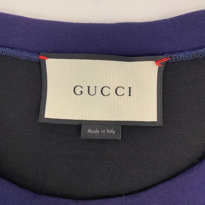 Gucci Gucci Dark blue hummingbird embroidered cotton round-neck l Size US M / EU 48-50 / 2 - 4 Thumbnail