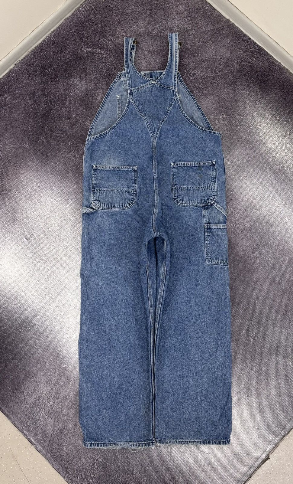 Carhartt Vintage Carhartt Blue Denim Bib Overalls R08 DNM Carpenter Size US 38 / EU 54 - 2 Thumbnail