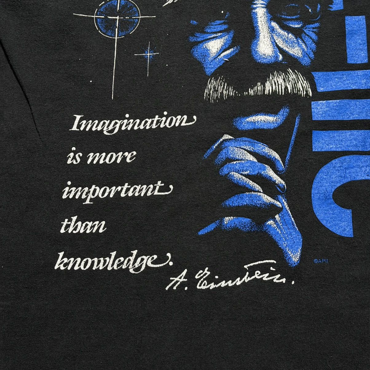 Fruit Of The Loom VTG 90s Albert Einstein Imagination Scitrek T-Shirt Rare XL Size US XL / EU 56 / 4 - 3 Thumbnail