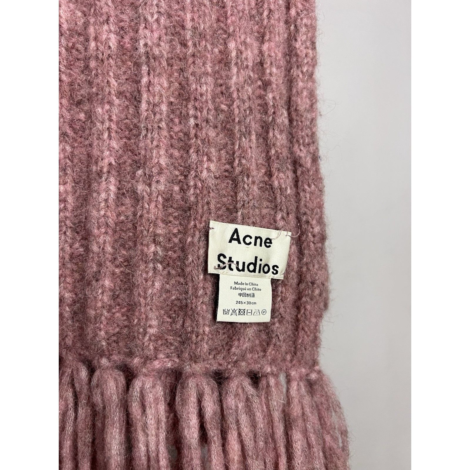 Acne Studios Acne Studios Pink Alpaca Wool Mohair Scarf 245 x 30 cm Size ONE SIZE - 5 Thumbnail