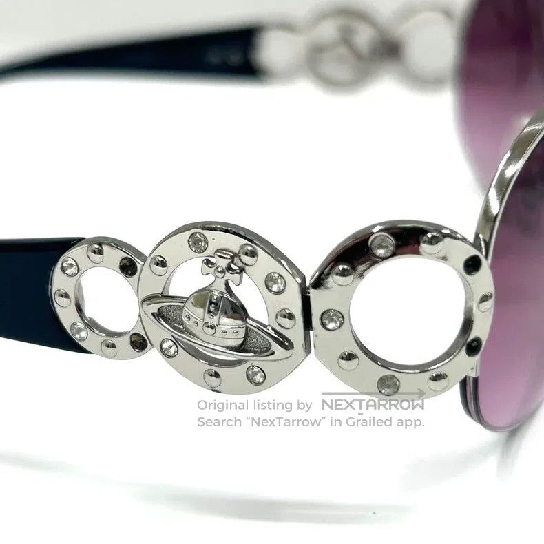 Vivienne Westwood Vivienne Westwood Rare Purple Iridescent, 3D Saturn Logo, Size ONE SIZE - 6 Thumbnail