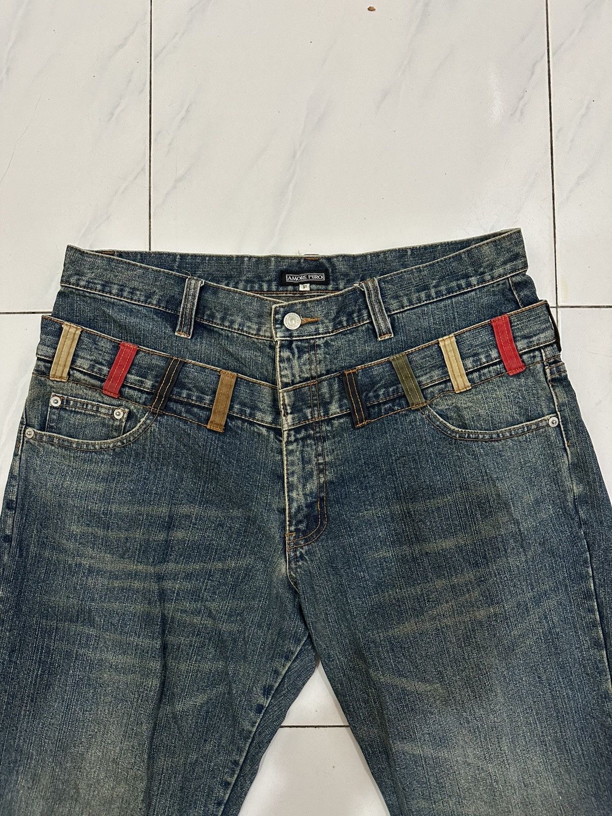 Vintage VTG Distress Amore Puro Double Waist Like Undercover Pants Size US 34 / EU 50 - 5 Thumbnail