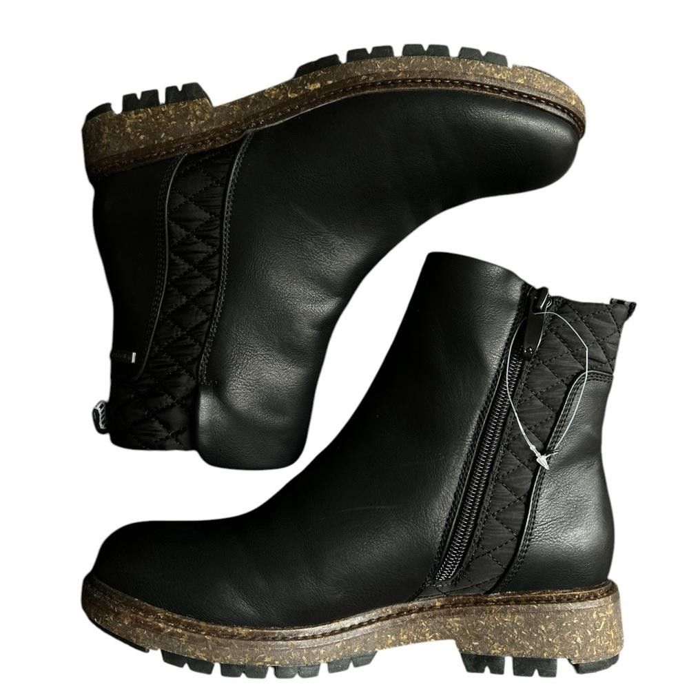 Designer Women's Black Waterproof Ankle Boots Size US 7 / IT 37 - 1 Thumbnail