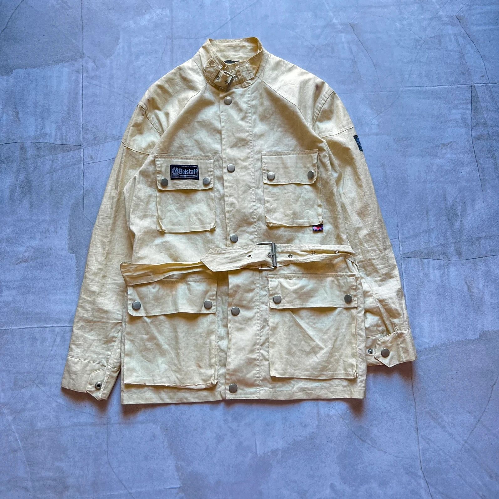 Belstaff vintage Belstaff Bomber jacket coat 90s motorcycle linen Size US M / EU 48-50 / 2 - 1 Thumbnail