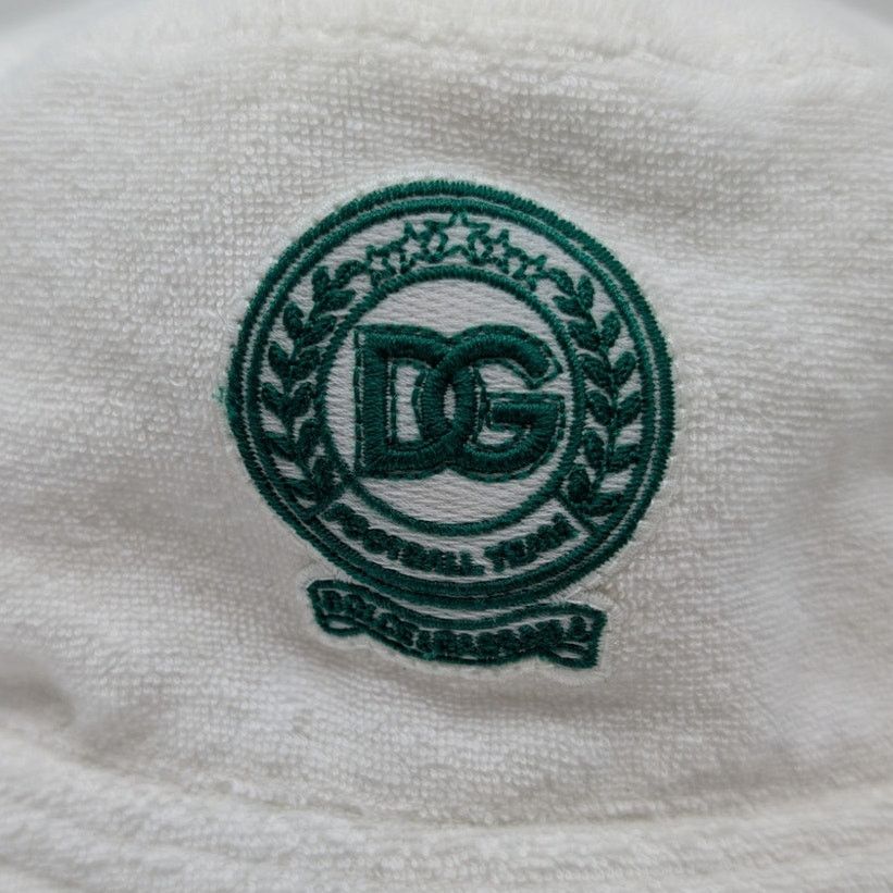 Dolce & Gabbana White Terry Cloth Bucket Hat Size 60 US 7.5