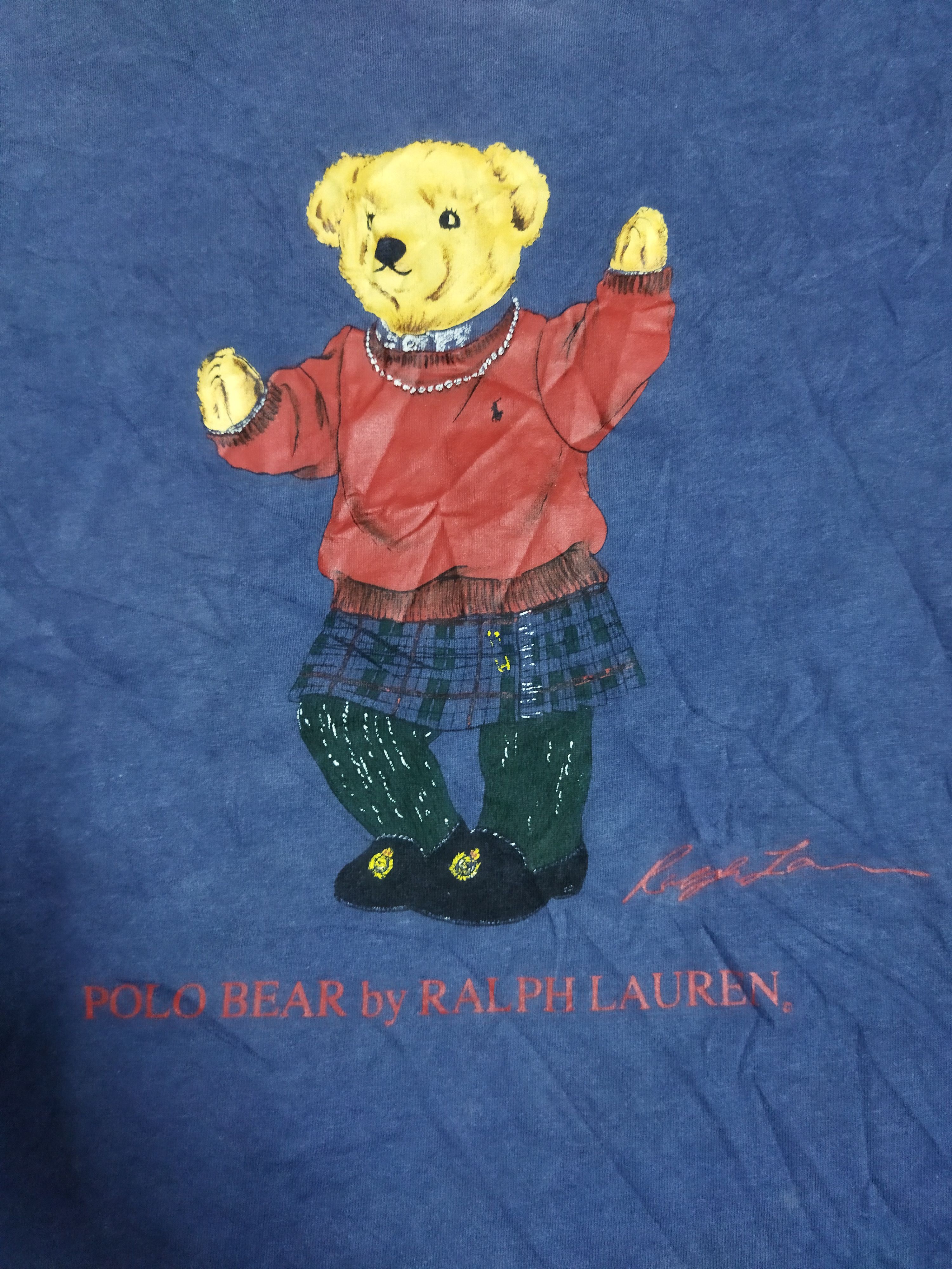 Polo Ralph Lauren × Vintage Vintage Polo Ralph Lauren Grandma Polo Bear Tee Size US L / EU 52-54 / 3 - 2 Thumbnail