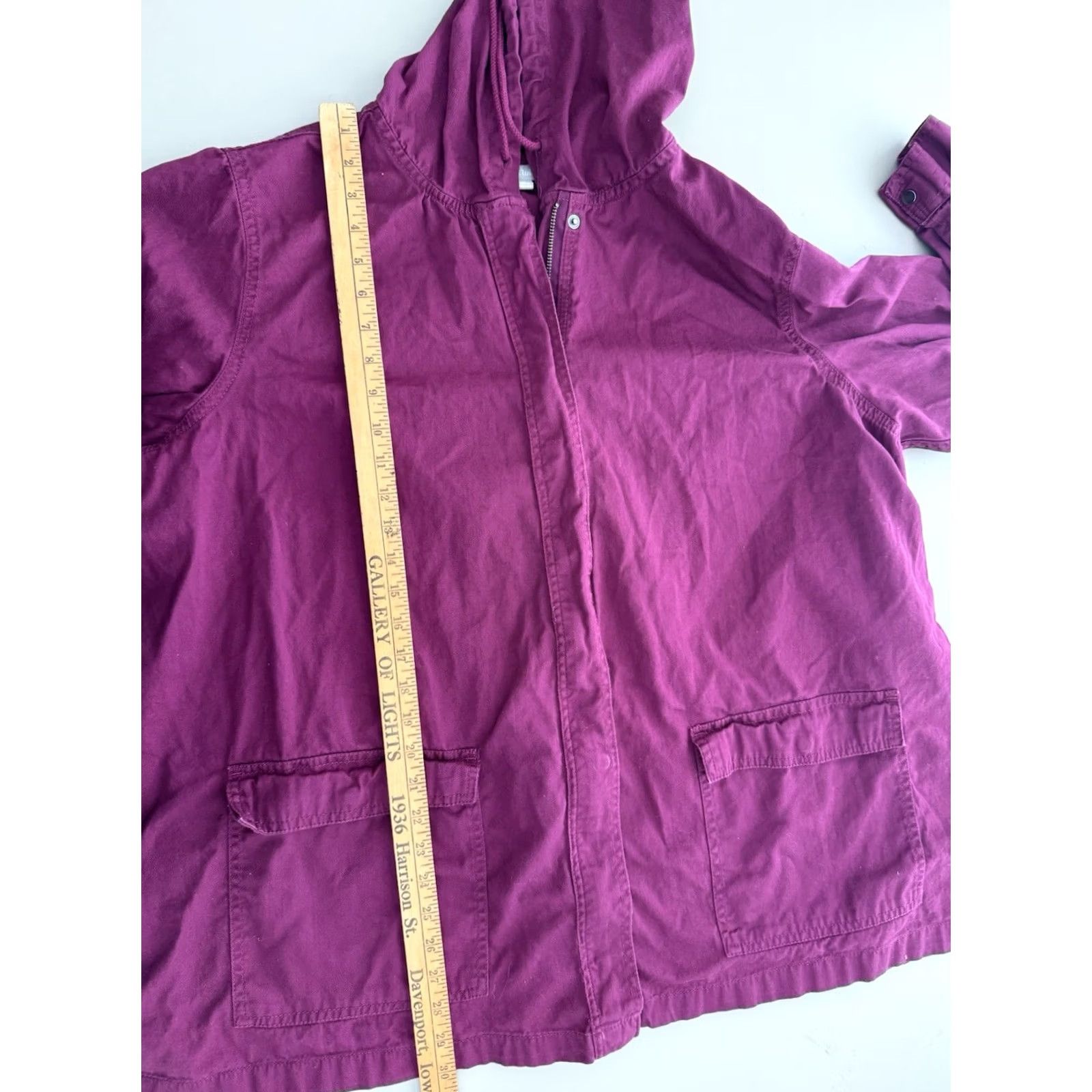 Vintage VINTAGE Woman Within Jacket Womens 2X PLUS Fuchsia Button Up Hooded Pockets Size XXL / US 16-18 / IT 52-54 - 8 Thumbnail