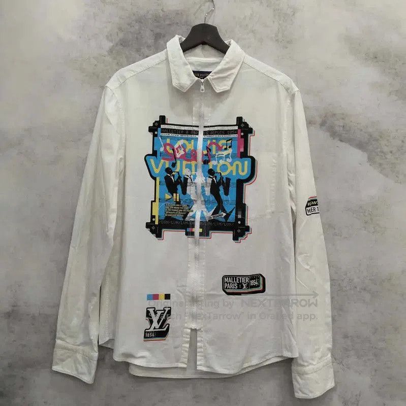 Louis Vuitton Louis Vuitton Men's Long Sleeve White Shirt . Size US L / EU 52-54 / 3 - 1 Thumbnail