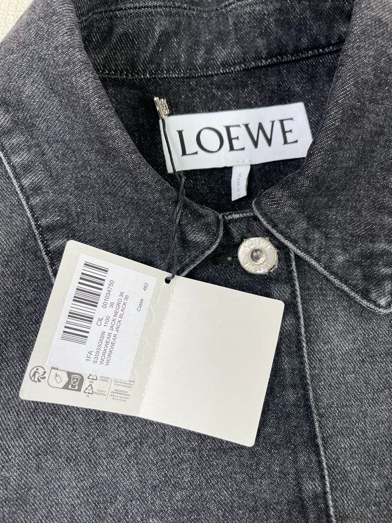 Loewe LOEWE Logo printed short denim jacket Size XS / US 0-2 / IT 36-38 - 3 Thumbnail