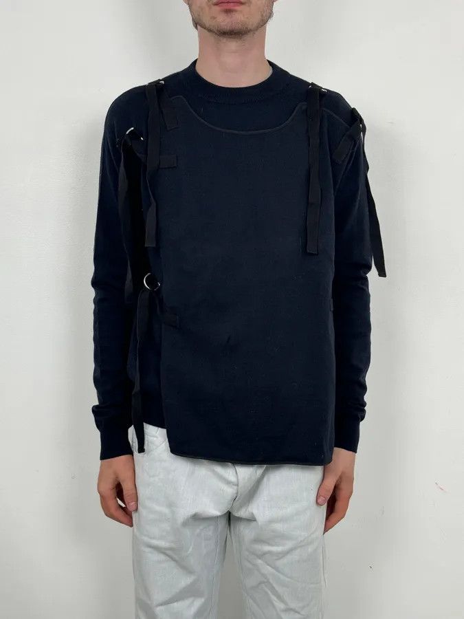 Jil Sander Jil Sander Two Front Bondage Navy Sweater Size US M / EU 48-50 / 2 - 1 Thumbnail