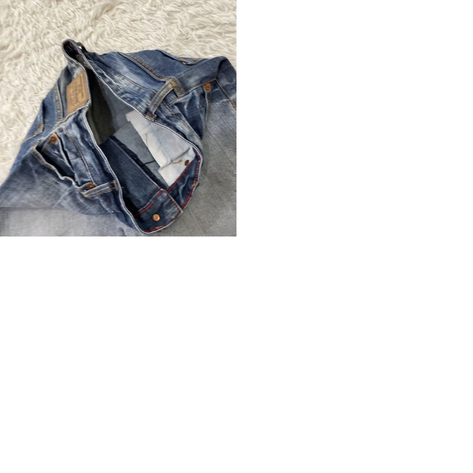Guess VINTAGE GUESS JEANS Women 16 Ramie Y2k Streetwear Straight Wide Blue Grunge 90s WorkFade Jeans Mens Women Girls Size 38" / US 16 / IT 52 - 11 Thumbnail