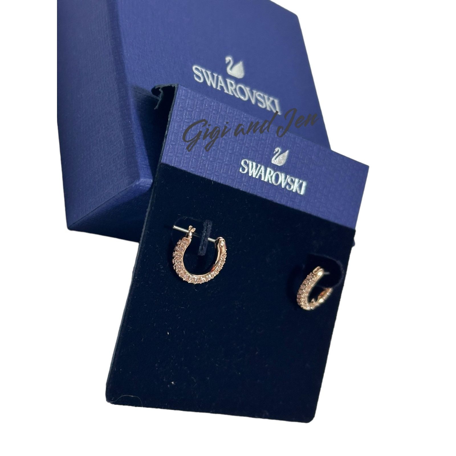 Swarovski Swarovski Stone hoop earrings Rose gold Size ONE SIZE - 4 Thumbnail