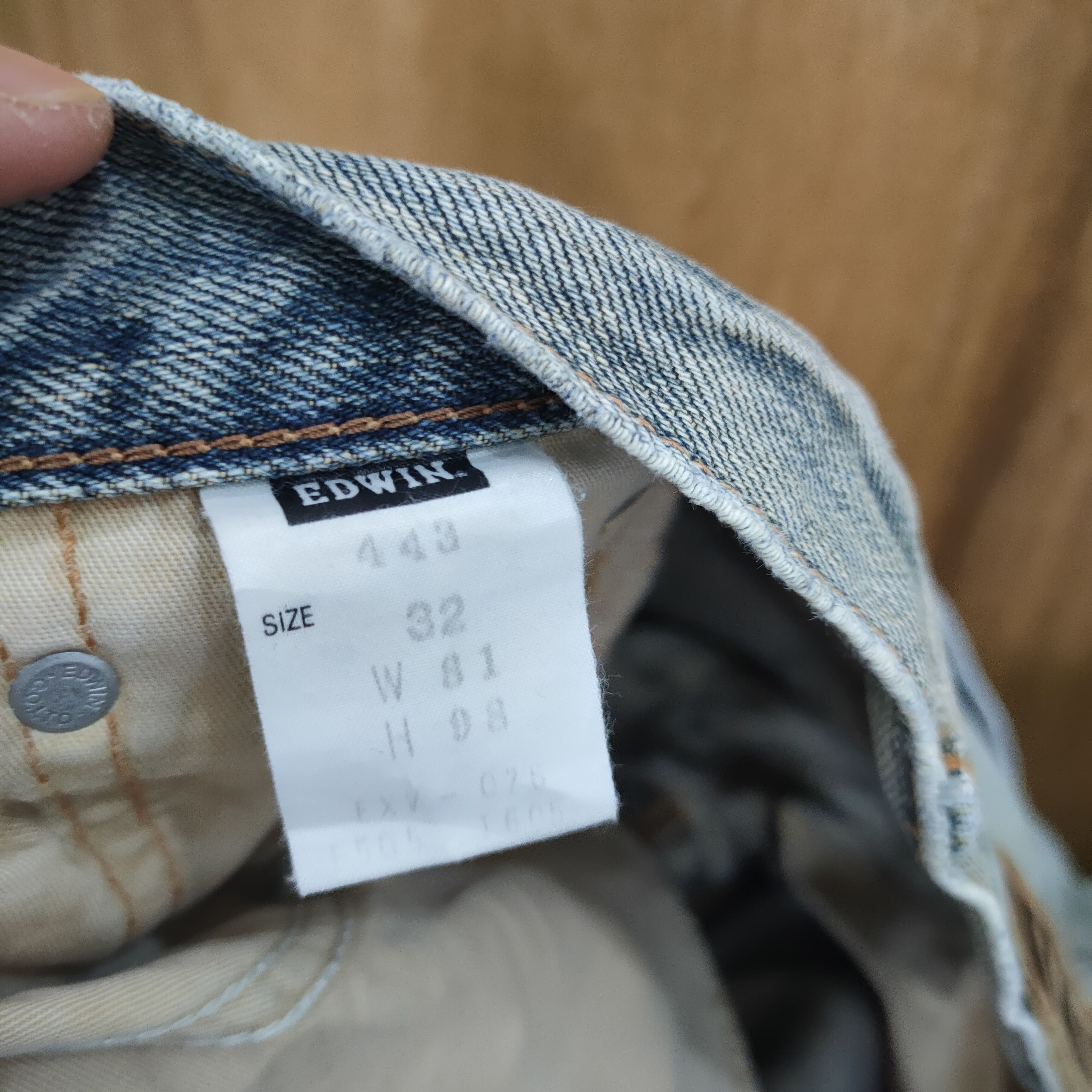 Edwin VINTAGE JAPANESE FADED DISTRESSED JEANS PANTS Size US 32 / EU 48 - 12 Thumbnail