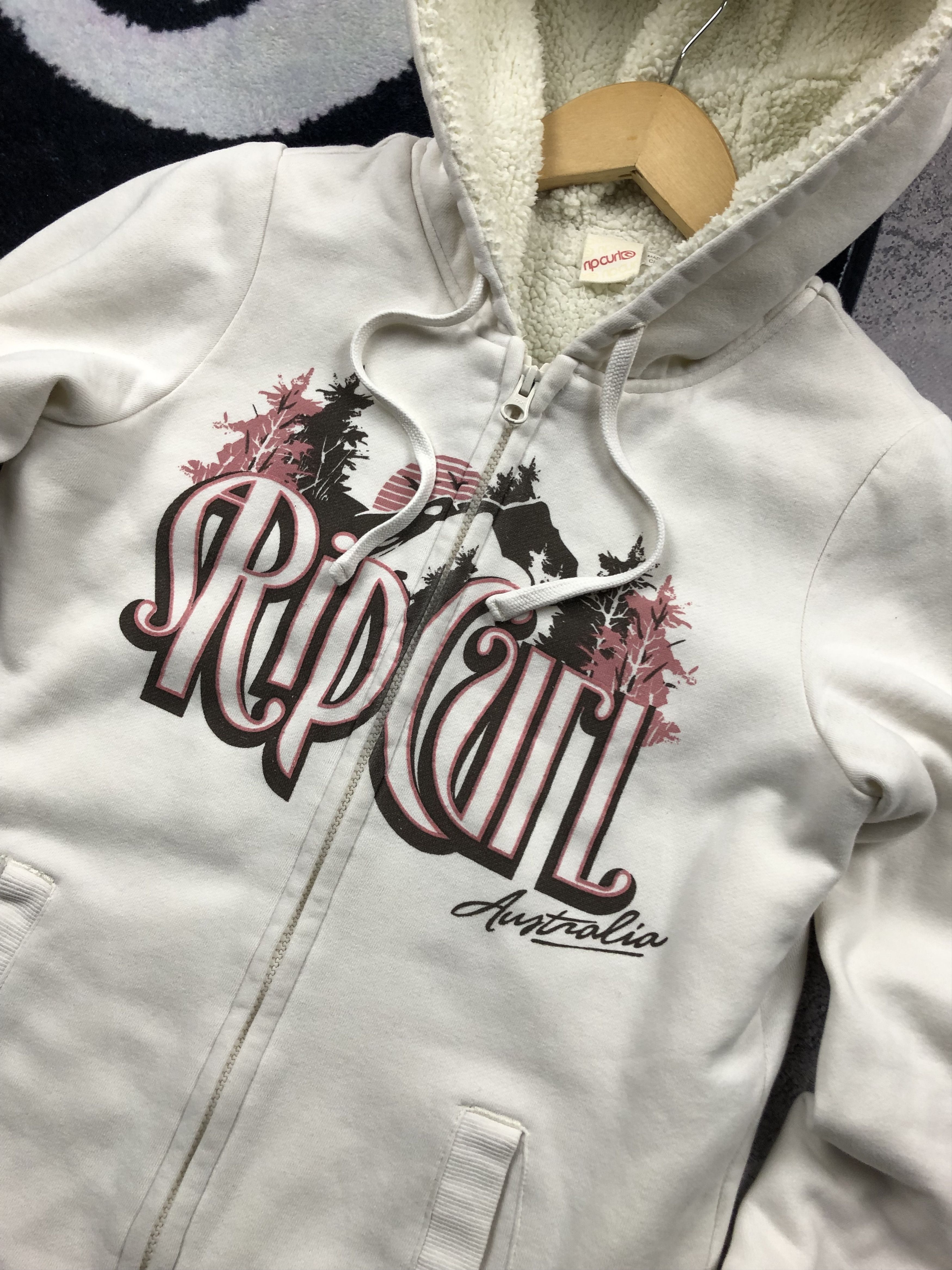 Rip Curl RIP CURL Vintage Serf Streetwear Hype Big Logo Sherpa Hoodie Size M / US 6-8 / IT 42-44 - 4 Thumbnail