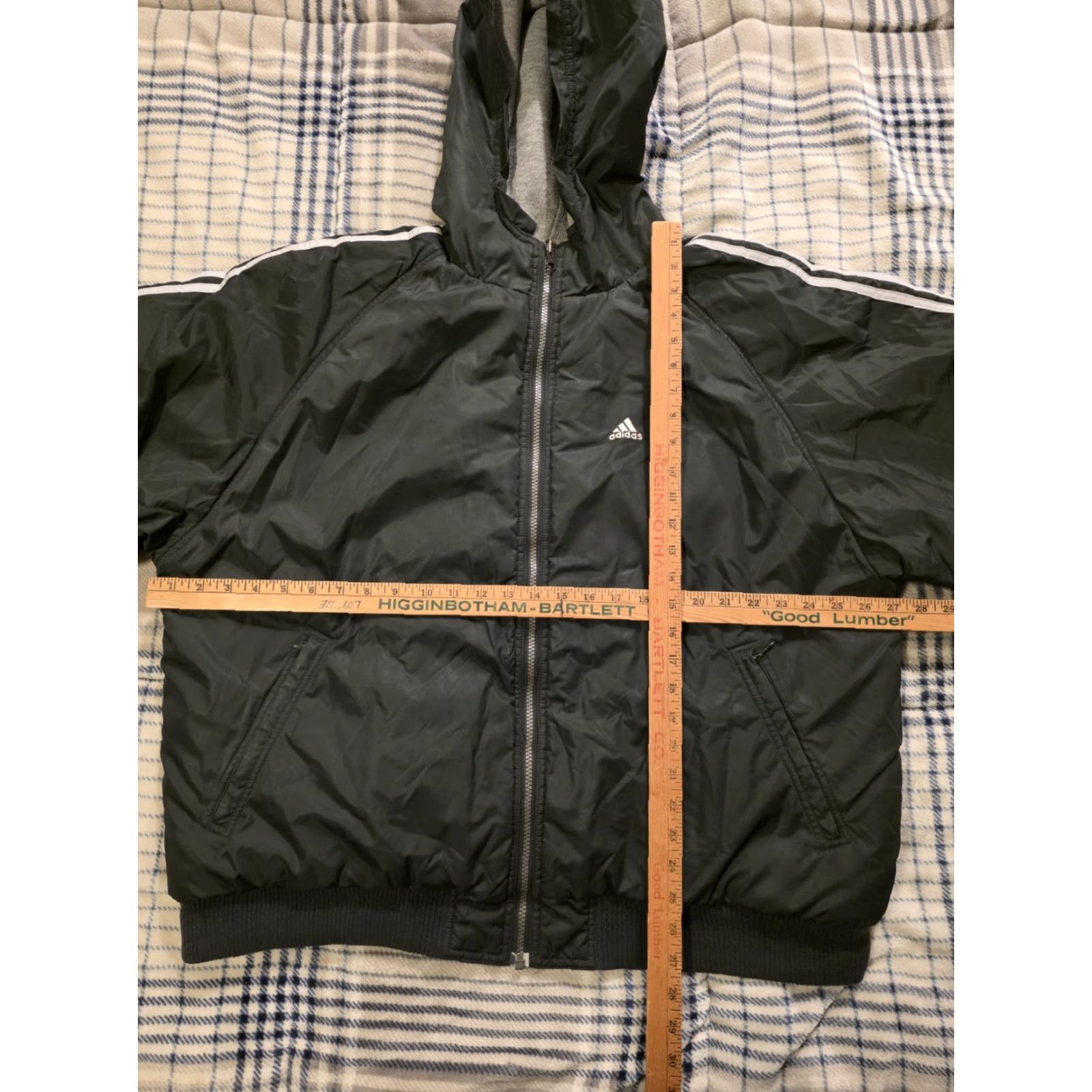 Adidas VINTAGE Adidas Reversible Bomber Jacket Men's XL Forest Green/Gray Hooded Zip Full Zip 90s Sports Retro Light Weight Winter Fall Spring Walking Hiking Size US XL / EU 56 / 4 - 7 Thumbnail