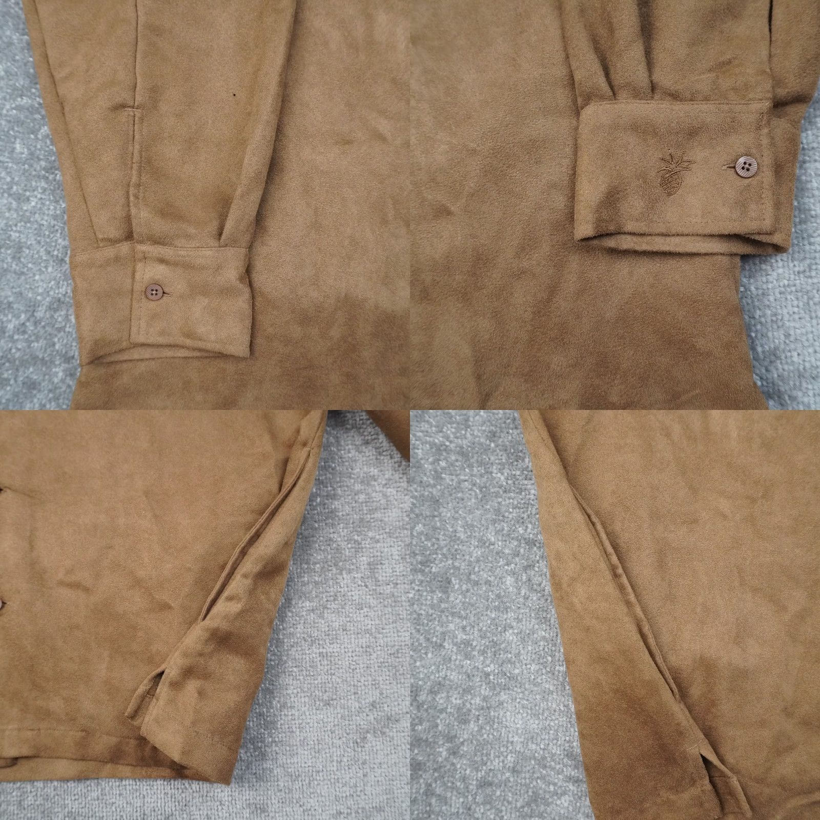 Cubavera Cubavera Shirt Mens L Brown Faux Suede Long Sleeve Collared Button Down Size US L / EU 52-54 / 3 - 8 Thumbnail