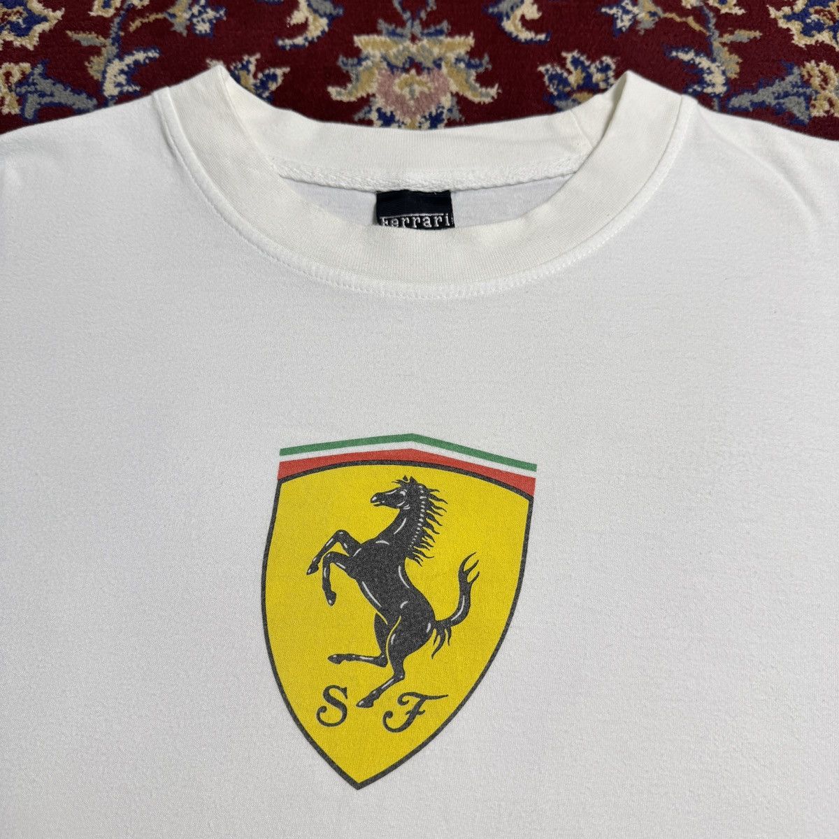 Ferrari 00s Scuderia Ferrari logo F1 racing motorsport car brand tee Size US XL / EU 56 / 4 - 1 Thumbnail