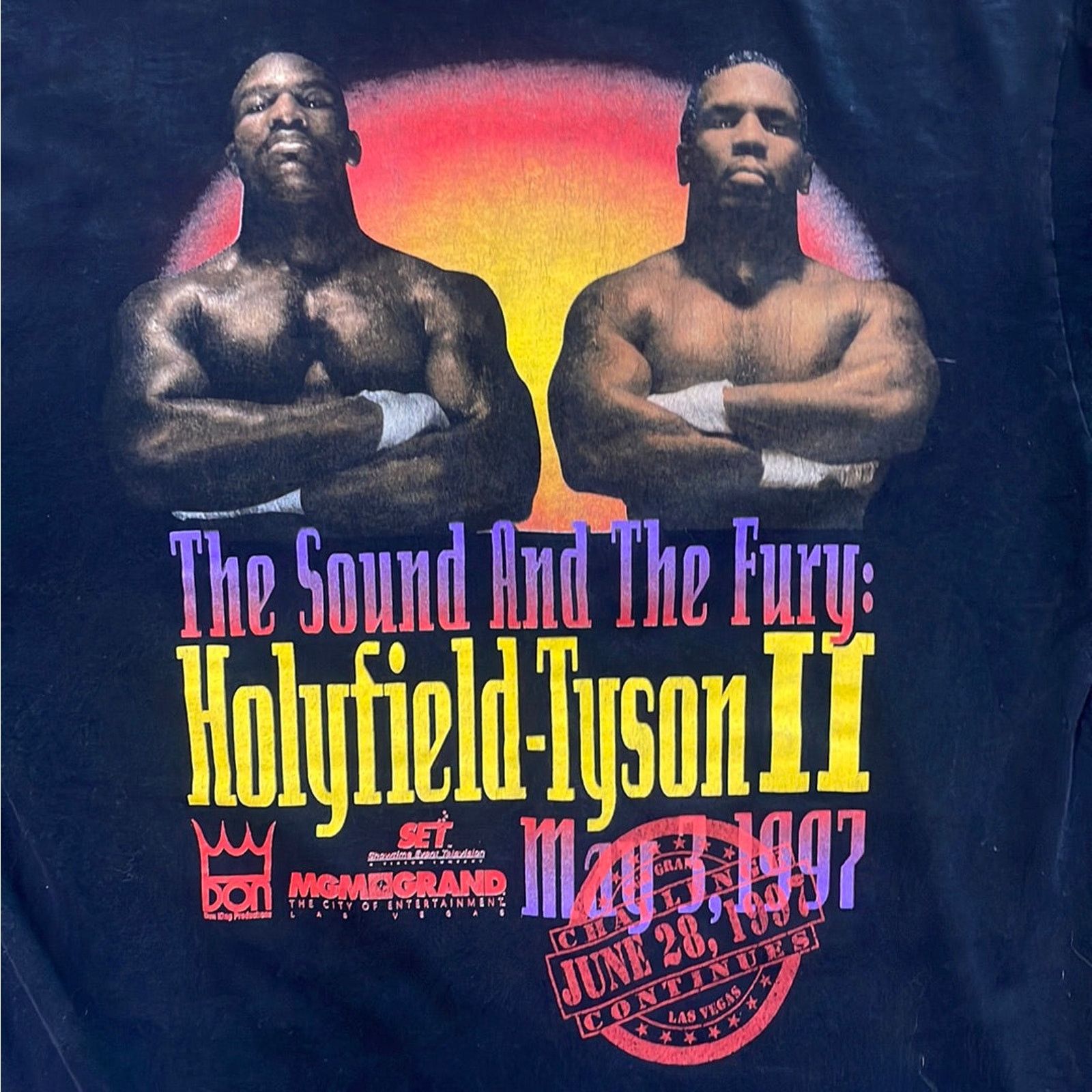 Vintage Vintage 1996 Mike Tyson vs Holyfield MGM Grand XL Size US XL / EU 56 / 4 - 2 Thumbnail