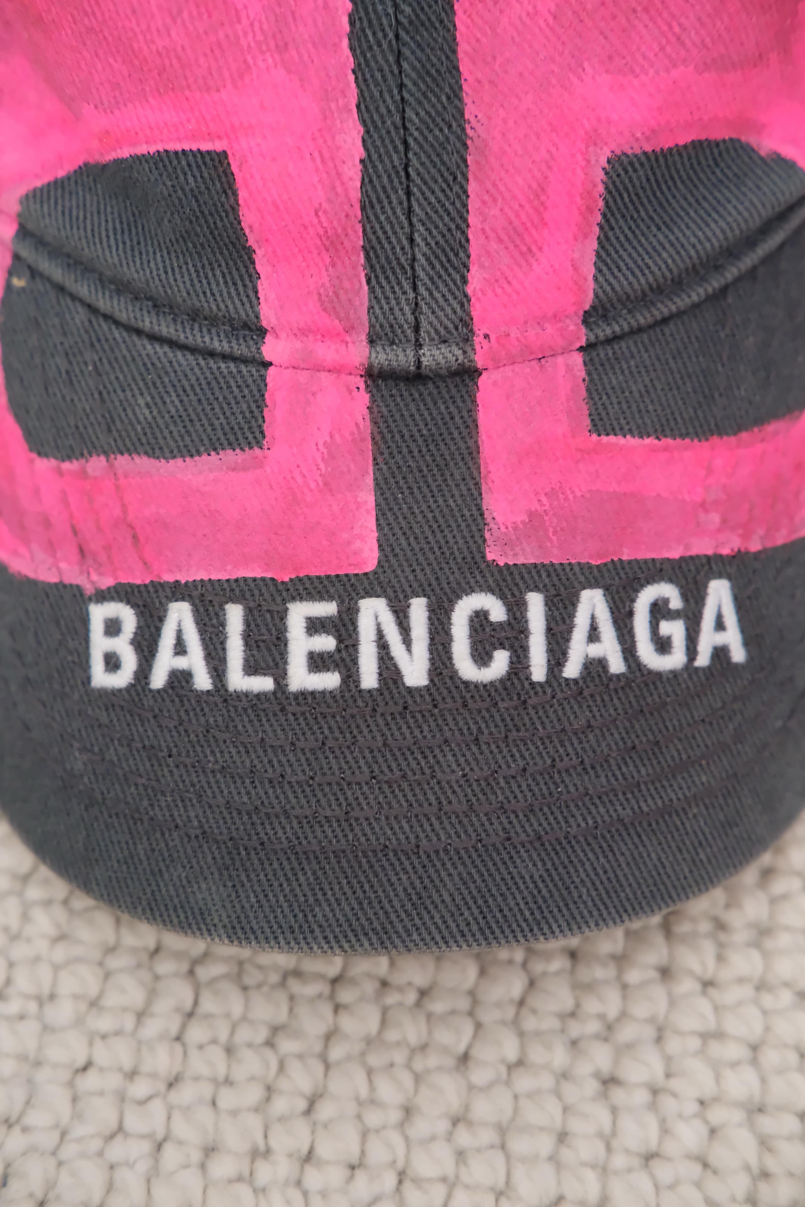Balenciaga BB Sprayed Cap in dark grey Size ONE SIZE - 8 Thumbnail