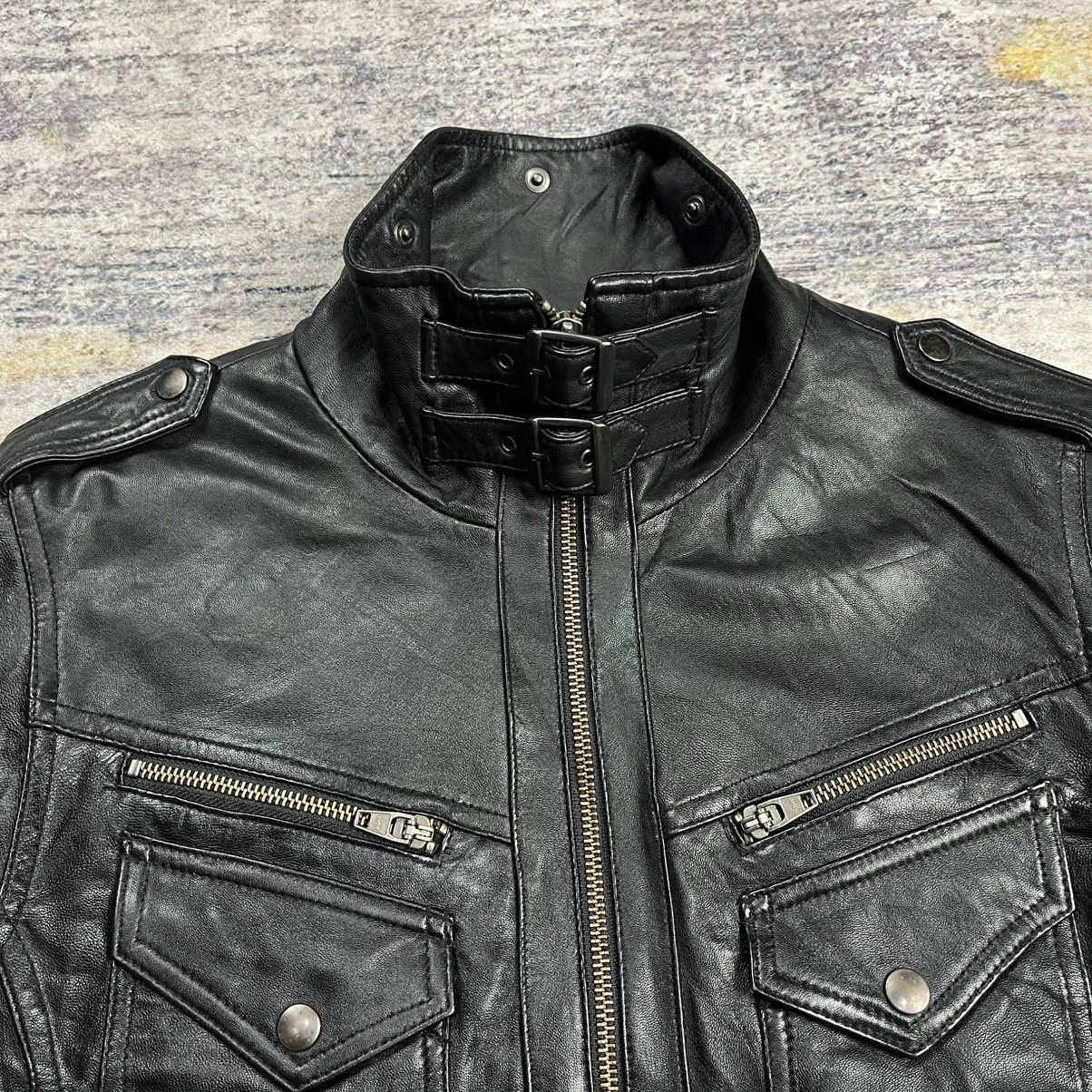 Jackrose riders leather jacket double zipper