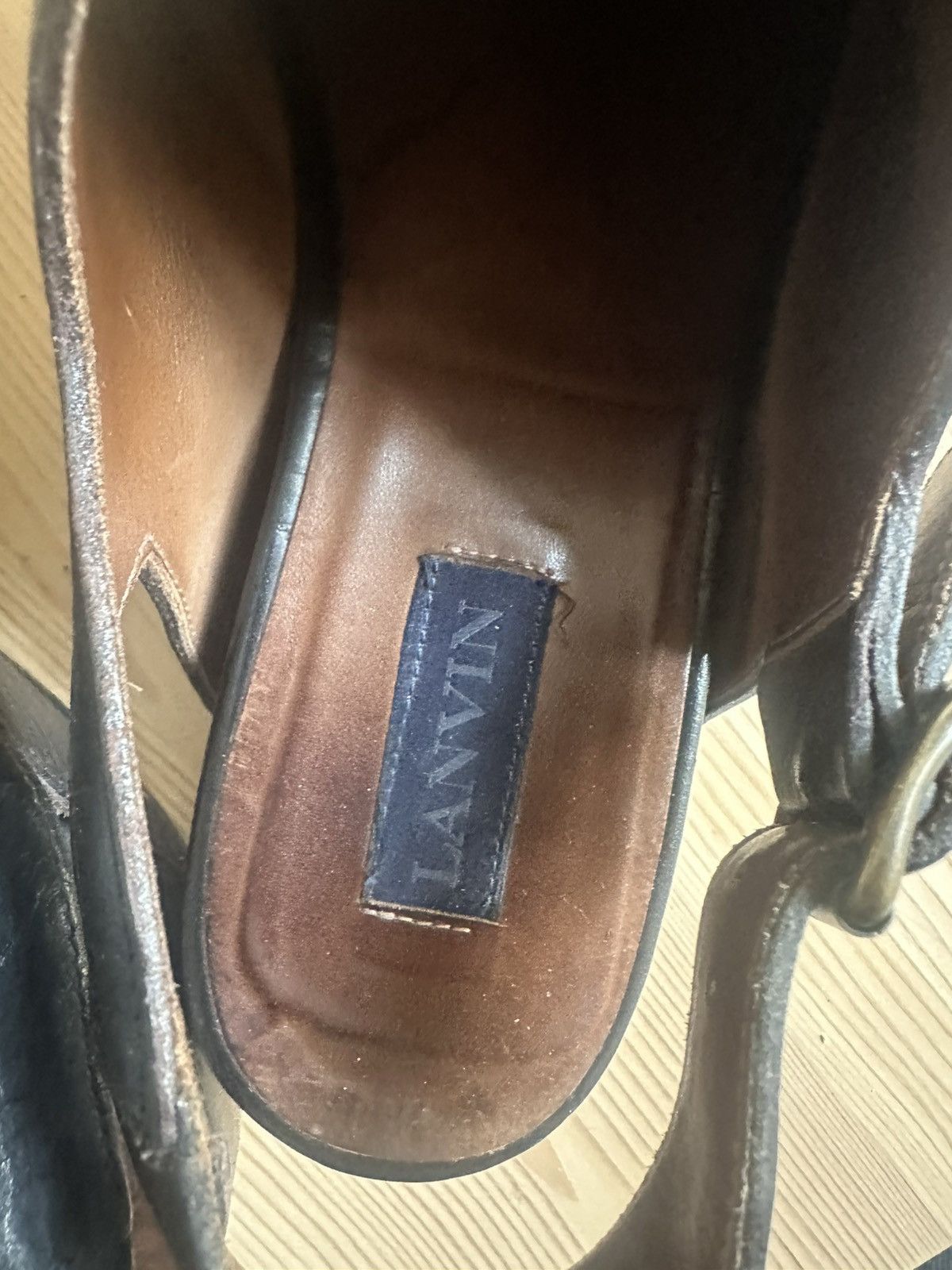 Lanvin Lanvin vlack leather sandals Size US 9 / EU 42 - 4 Thumbnail
