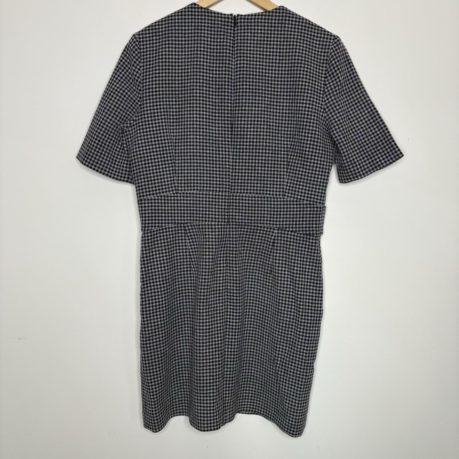Veronica Beard Teddi Sheath Dress Black & White Check