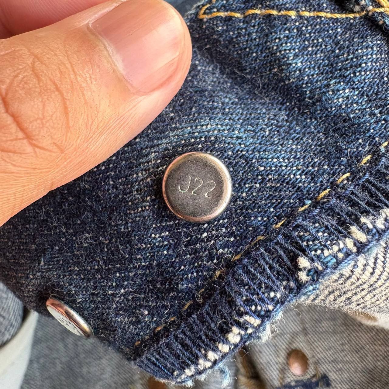 Levi's Vintage Clothing Levi’s 503B Big E Selvedge Distress Vintage Dark Blue Pants Size US 29 - 19 Thumbnail