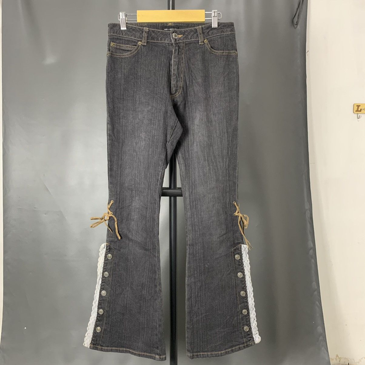 Hysteric Glamour Vtg 90s Japanese Mer-Lassette Denim Flare Punk Boot Cut Pant Size US 29 - 1 Thumbnail