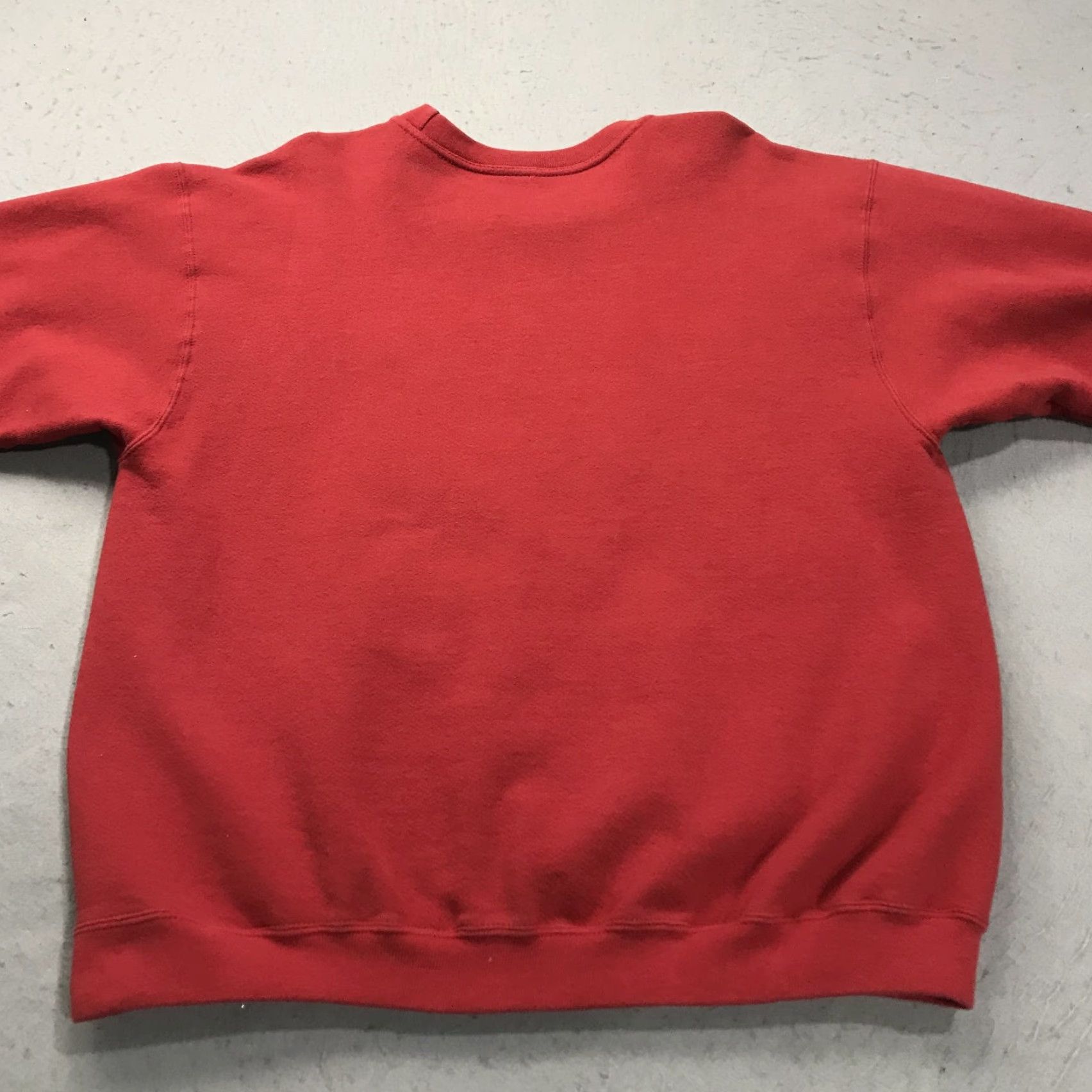 Nike VINTAGE Nike Sweatshirt Mens XL Red Fleece Essentials Crewneck 90s Swoosh Logo Thermal Pullover Size US XL / EU 56 / 4 - 4 Thumbnail