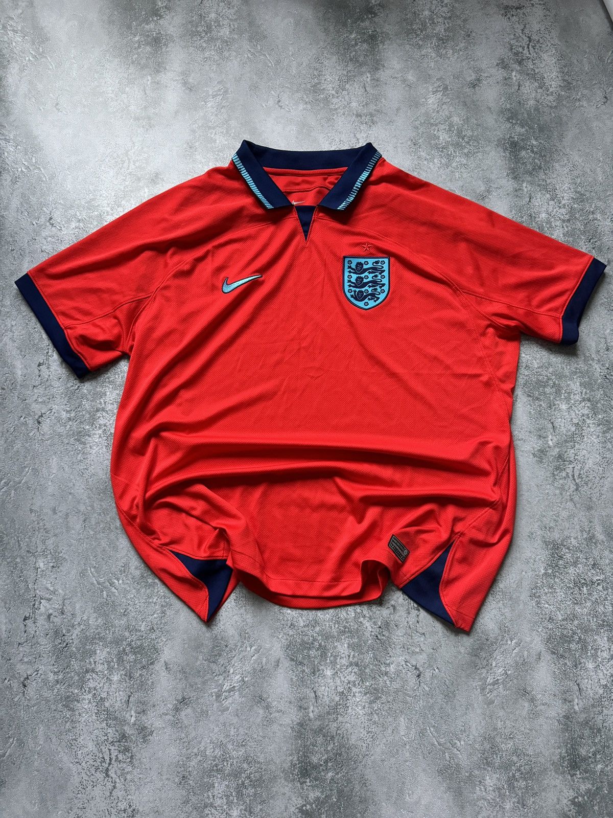 Nike × Vintage Nike Authentic England National Team 2022 Red Soccer Jersey Size US XXL / EU 58 / 5 - 1 Thumbnail