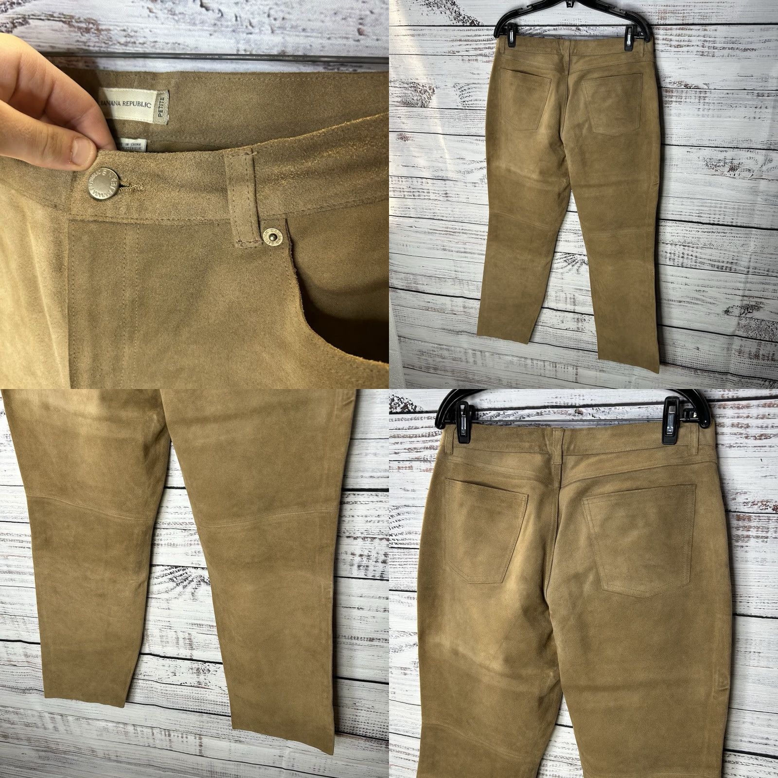 Banana Republic VINTAGE Banana Republic Genuine Leather Suede Pants Women’s Size 14 Petite Size 36" / US 14 / IT 50 - 8 Thumbnail