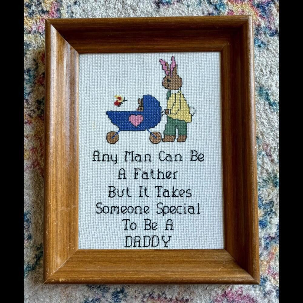 Designer 1981 cross stitch dad gift vintage Size ONE SIZE - 1 Thumbnail