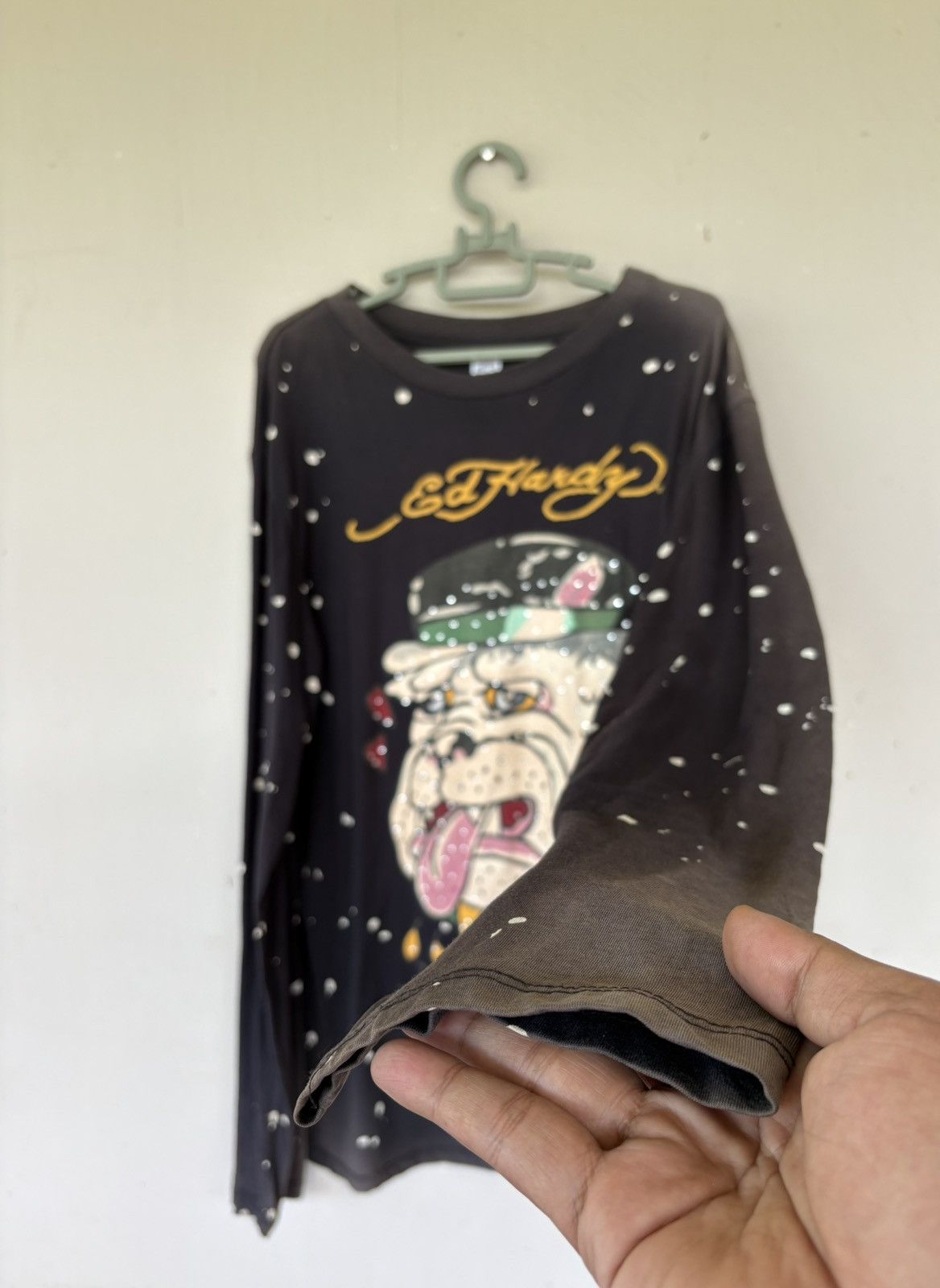 Ed Hardy Ed Hardy Long Sleeve Shirt Love Dog Big Logo Size US XXL / EU 58 / 5 - 3 Thumbnail