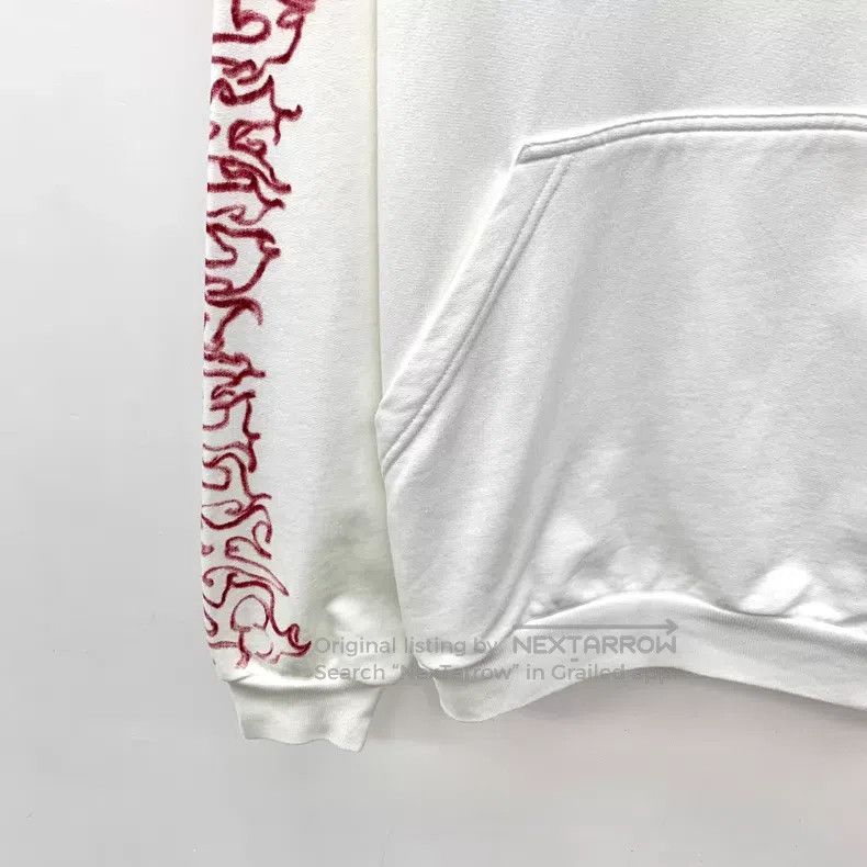 Balenciaga Balenciaga White Logo Letter Printed Cotton Hooded Long Sl Size US S / EU 44-46 / 1 - 4 Thumbnail