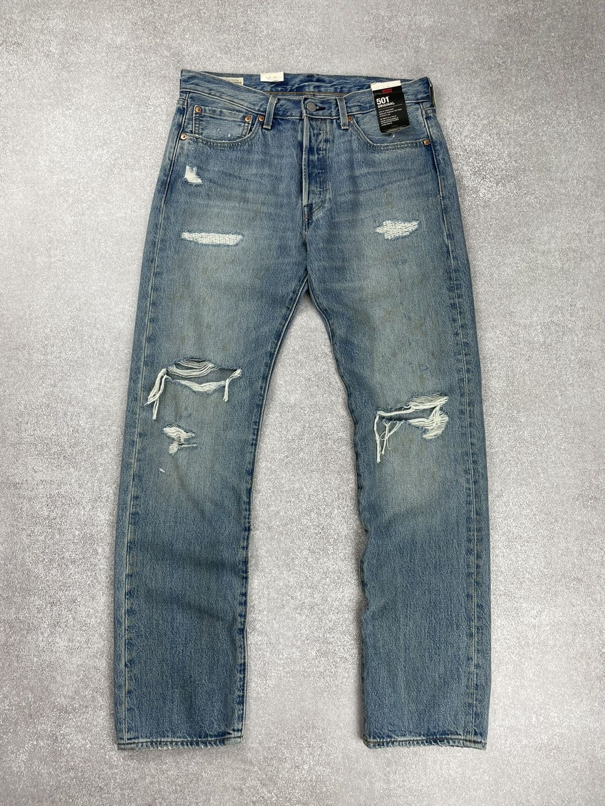 Levi's × Levi's Made & Crafted Levi’s Distressed Faded Denim Jeans 31x32 Size US 31 - 2 Thumbnail