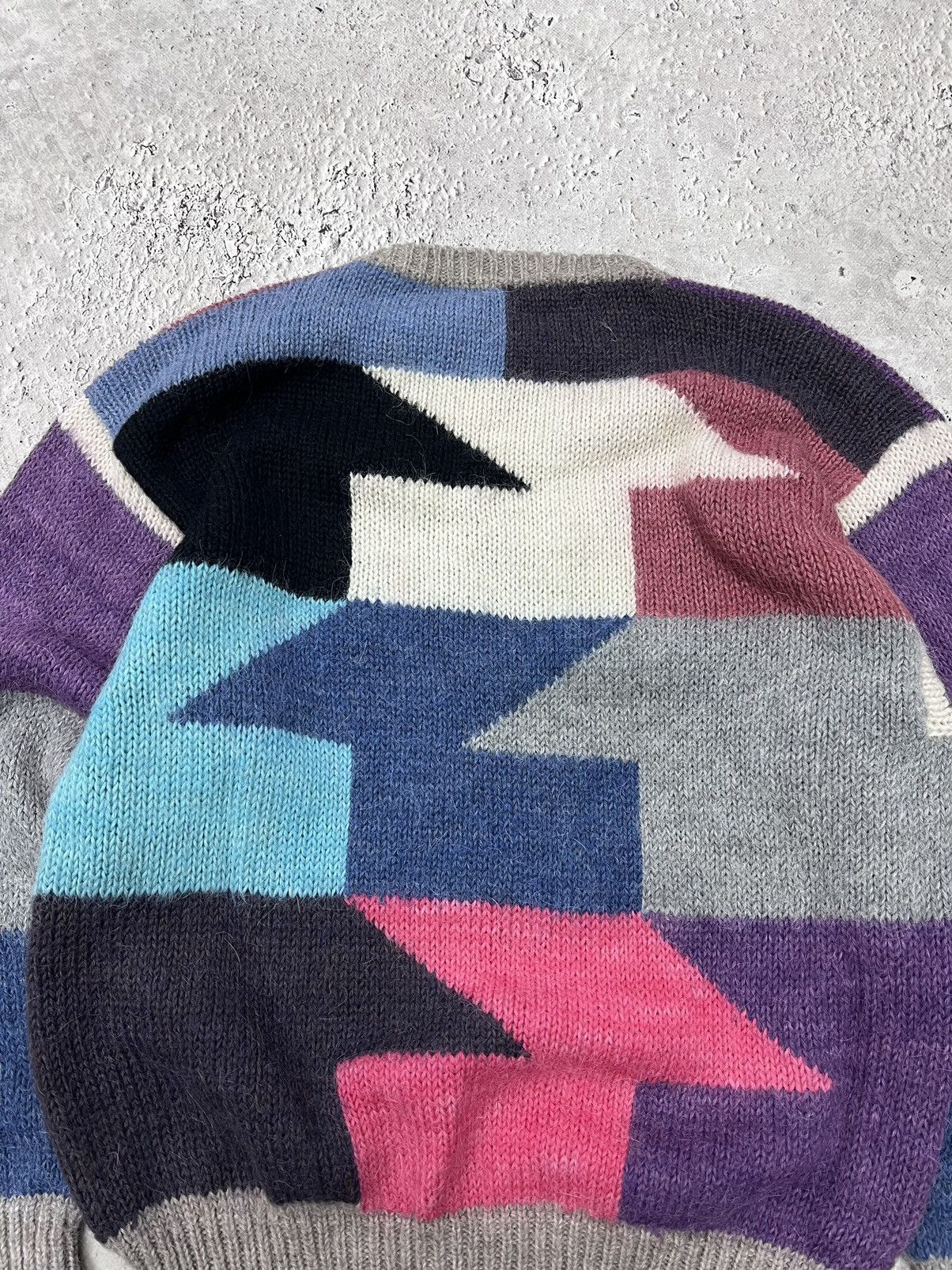 Japanese Brand × Lacoste × Vintage RARE PRINTED vintage Full Print Art sweater Wool Knit Size US M / EU 48-50 / 2 - 10 Thumbnail