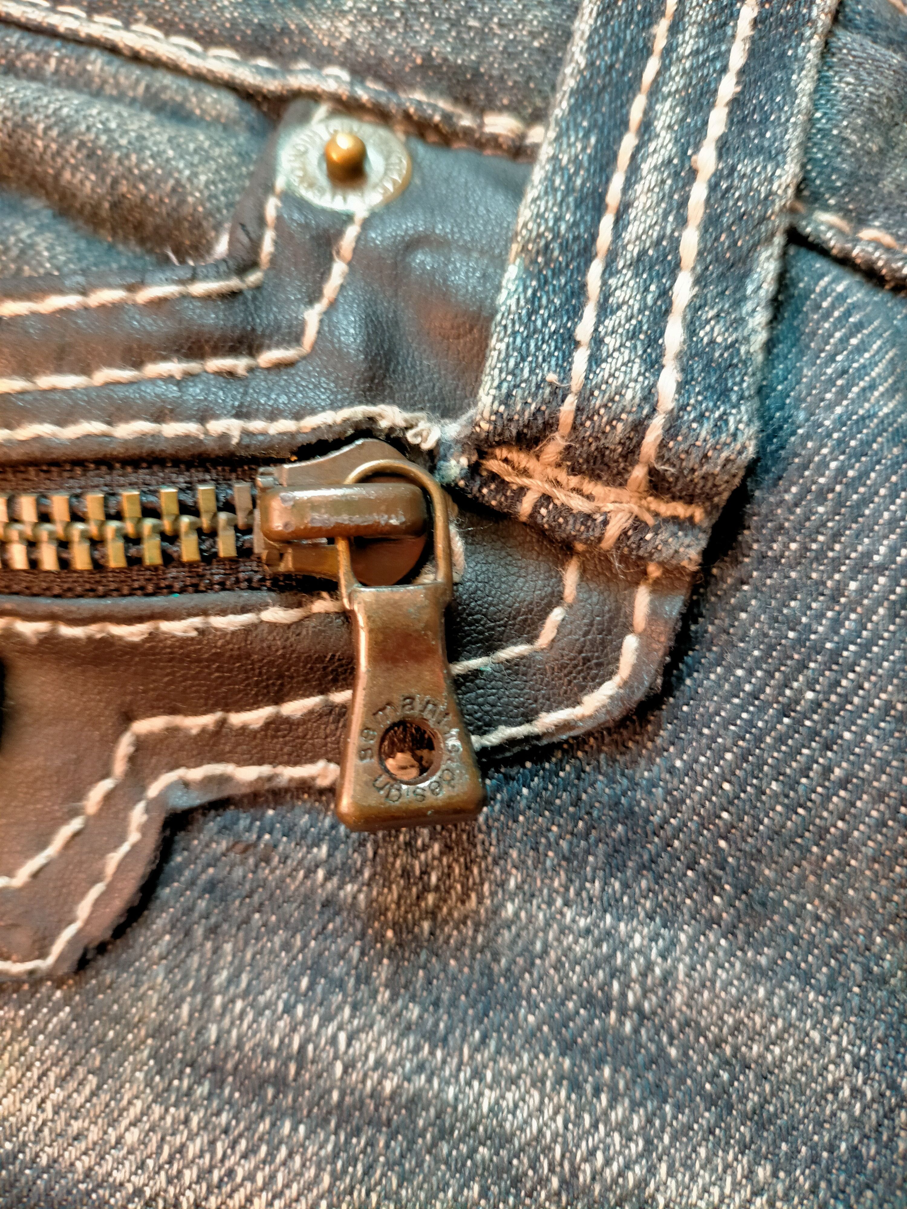 If Six Was Nine × Japanese Brand Flare Jeans Semantic Design Leather pocket Boot cut Denim Size US 31 - 17 Thumbnail