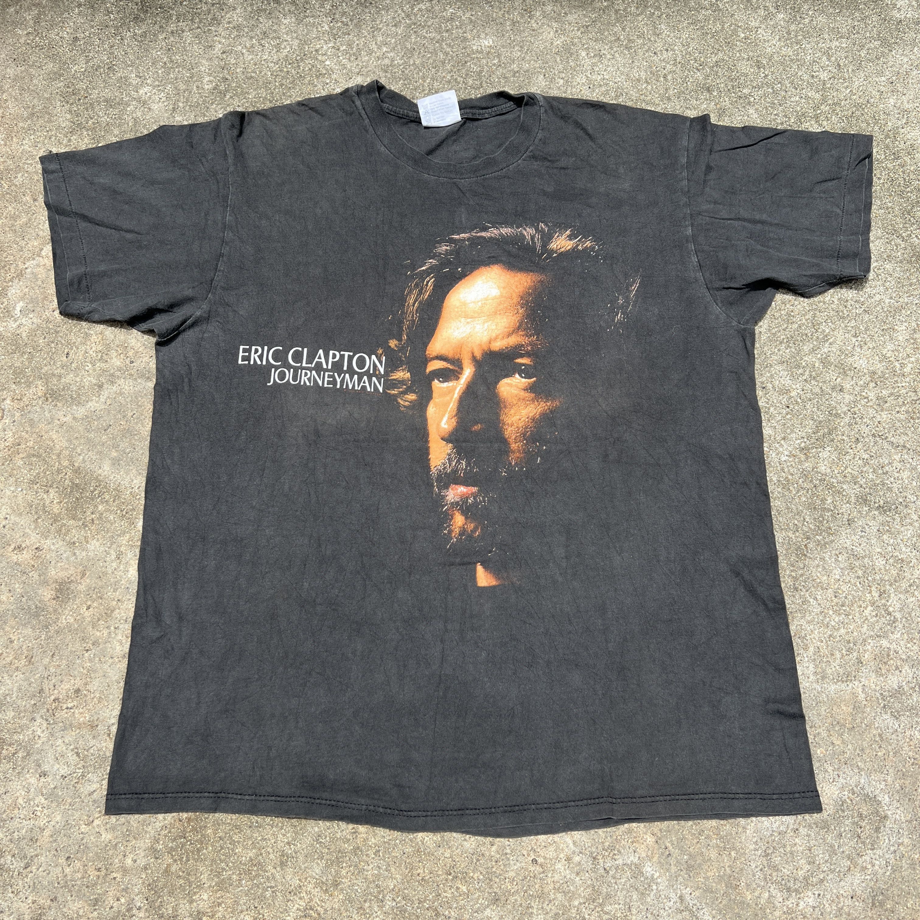 Vintage 1990 Eric Clapton Journeyman Tour Tee Faded Guitar